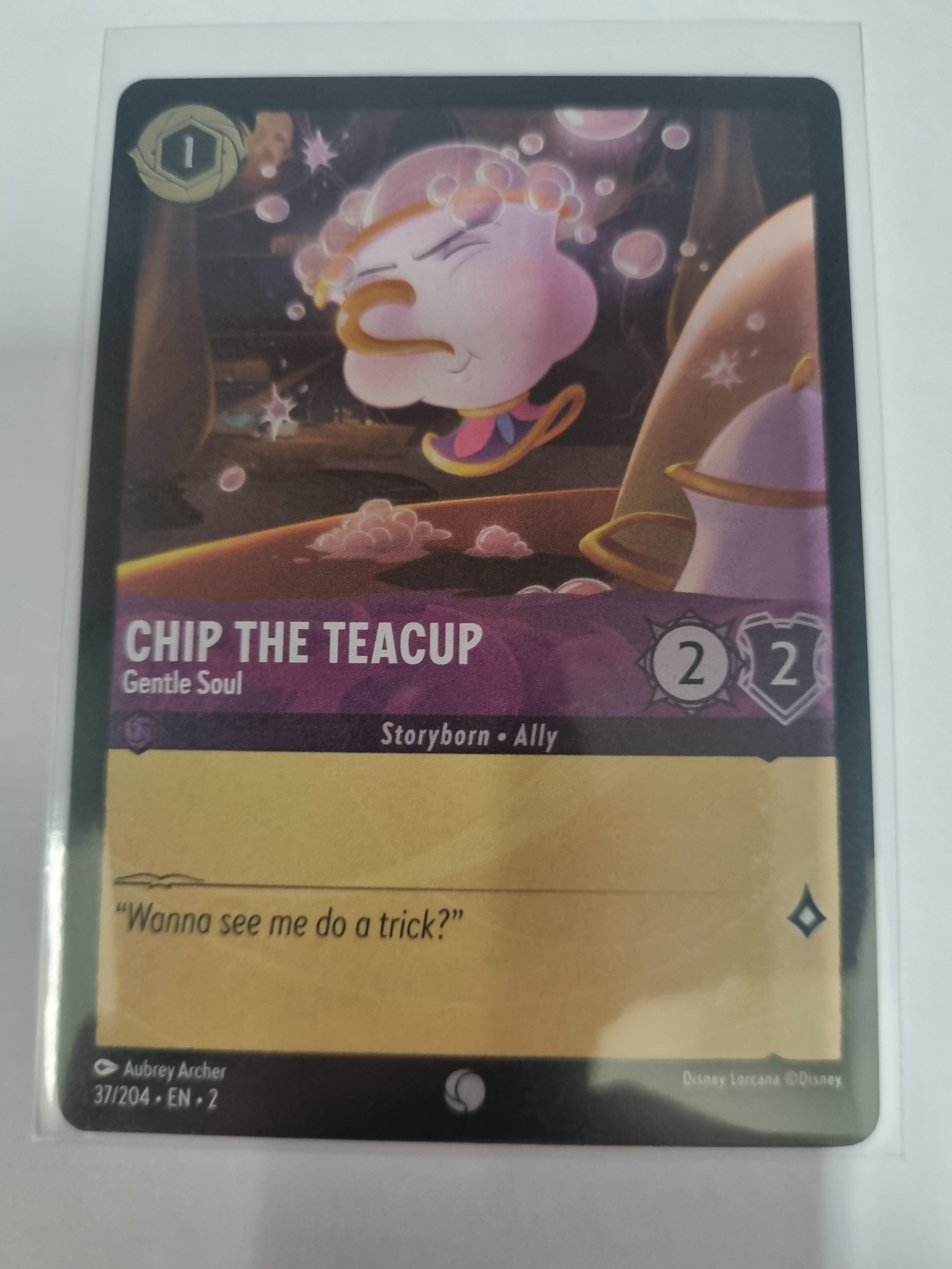 Lorcana - Floodborn - #37/204 - Coldfoil - Chip the Teacup - Gentle Soul - Common