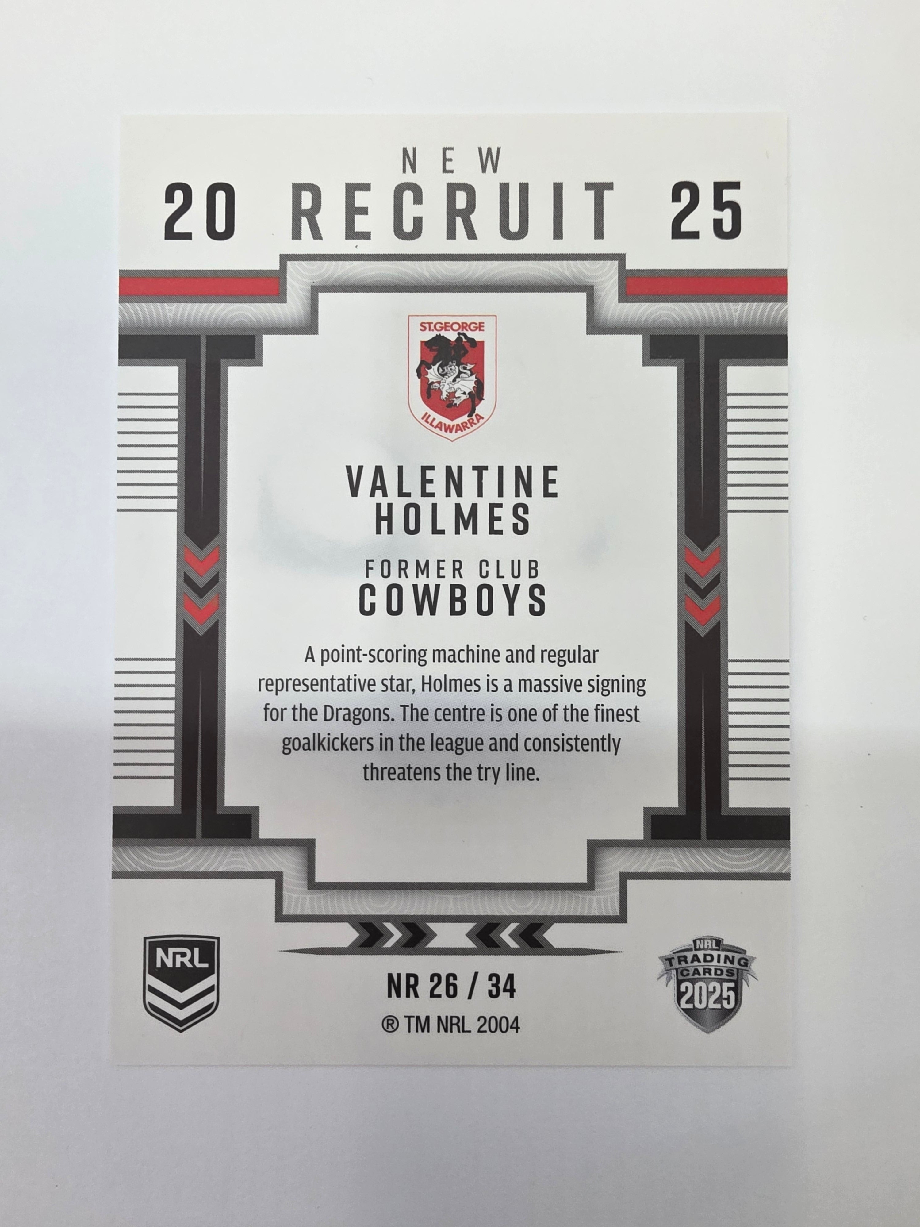 NRL 2025 Elite | New Recruits | #NR26 | Valentine Holmes | Dragons