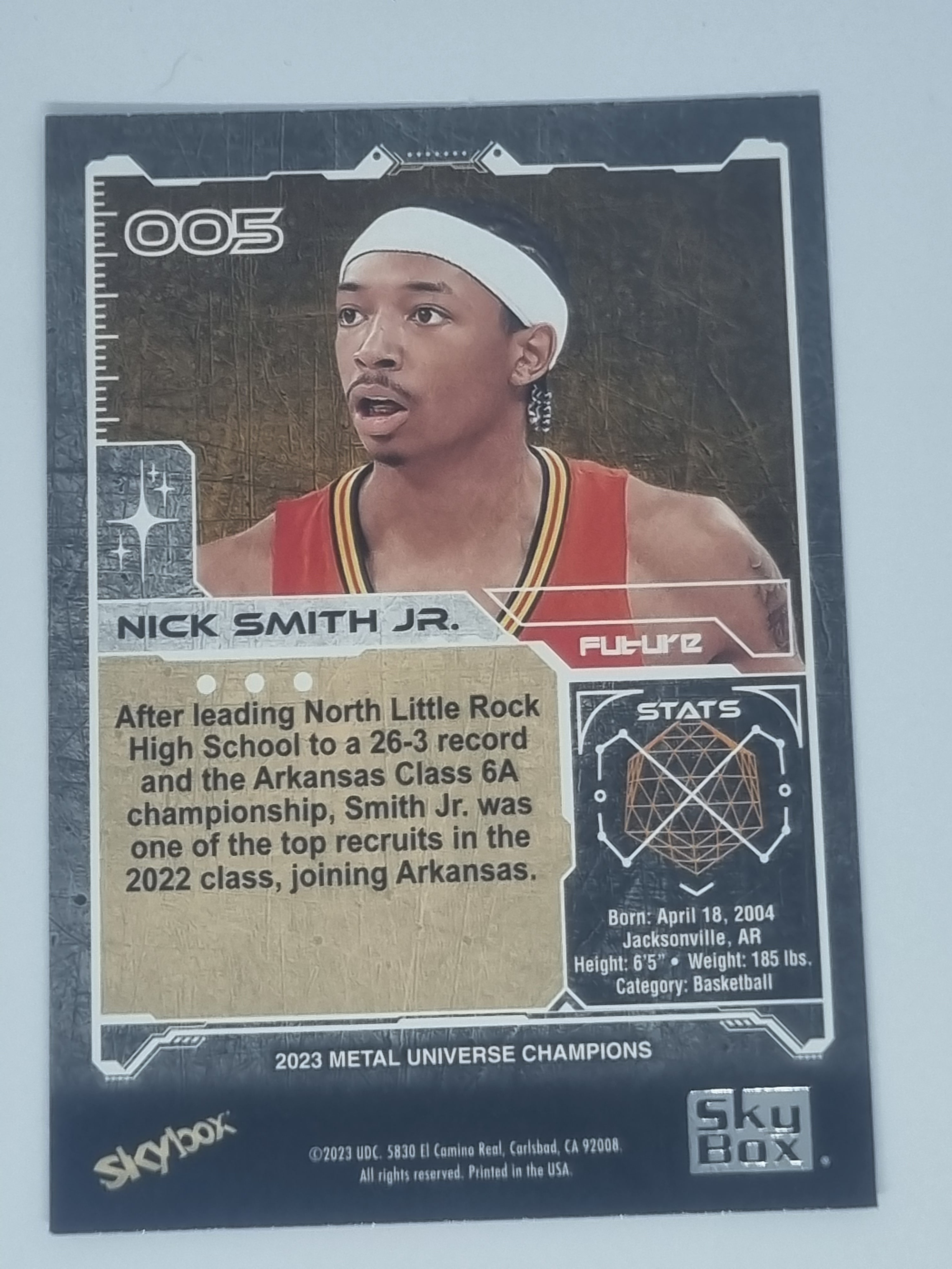 2023 Skybox Metal Universe Champions - #005 - Nick Smith Jr.