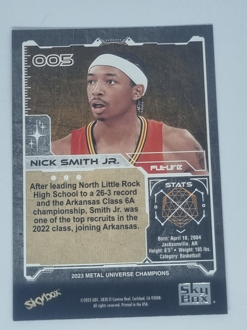 2023 Skybox Metal Universe Champions - #005 - Nick Smith Jr.