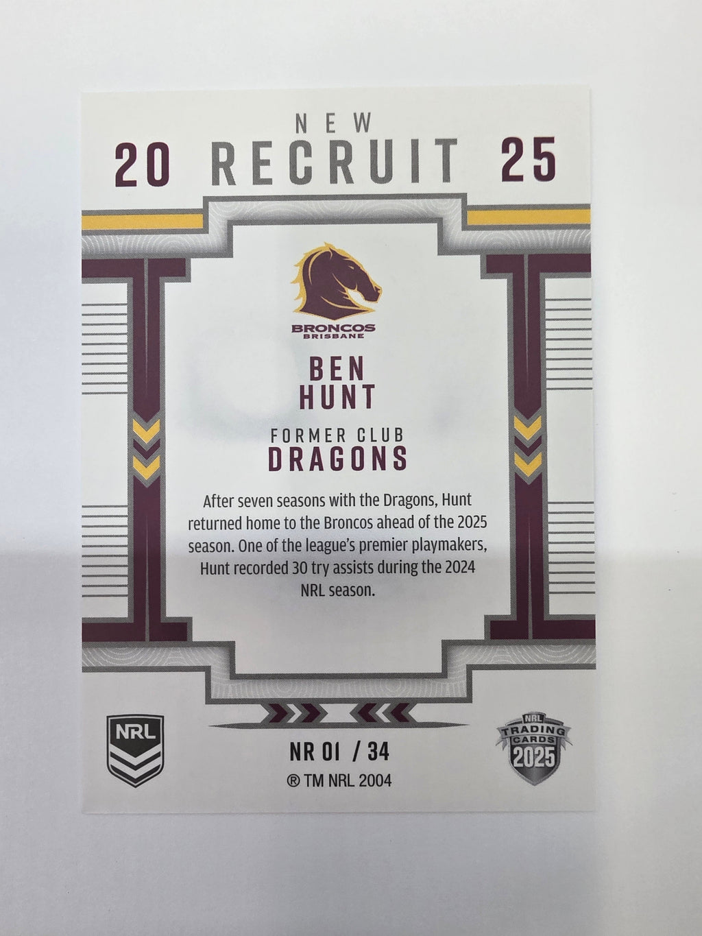 NRL 2025 Elite | New Recruits | #NR01 | Ben Hunt | Broncos