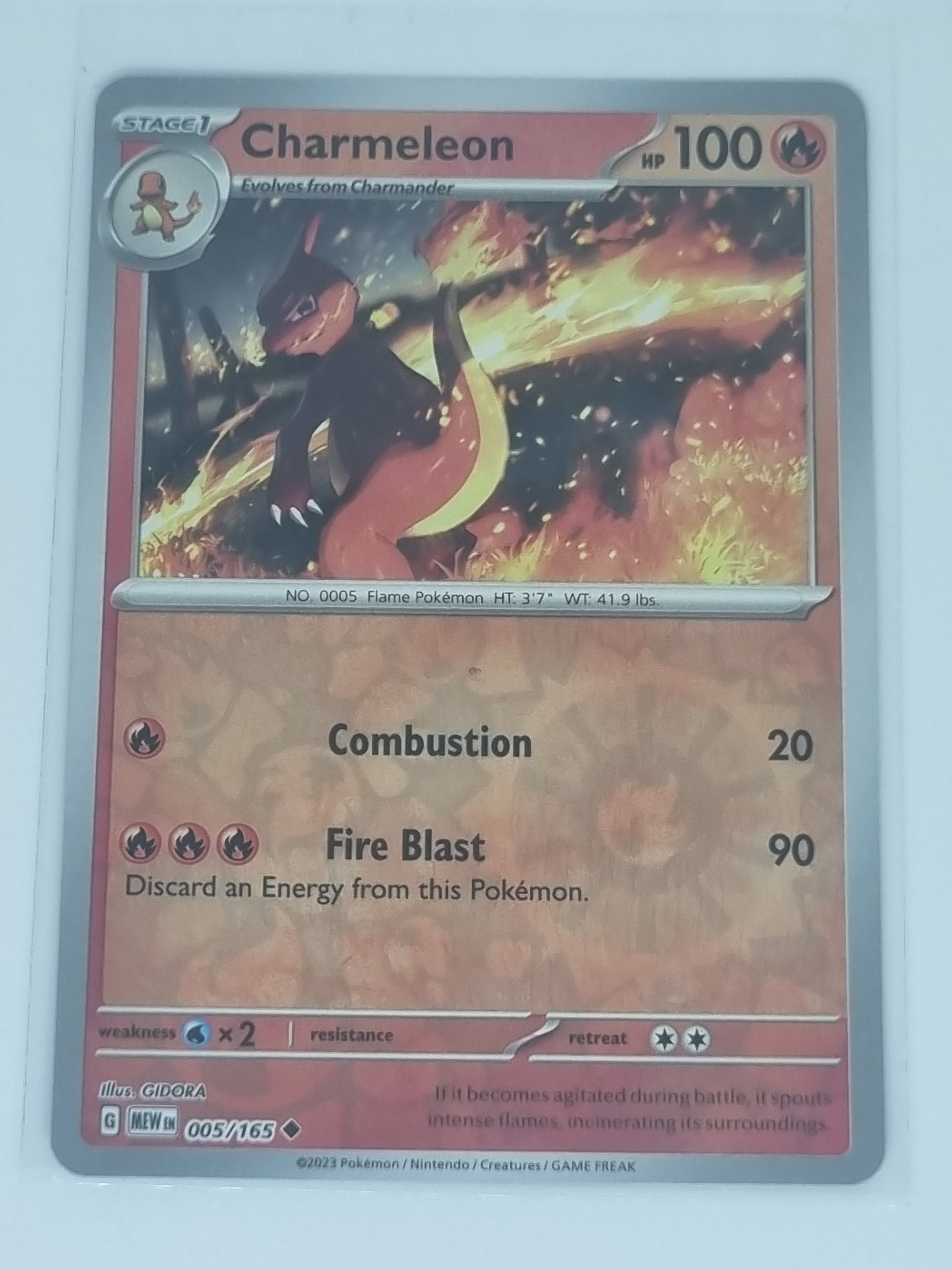 Pokemon TCG - Pokemon 151 - #005/165 - Reverse Holo - Charmeleon - Uncommon
