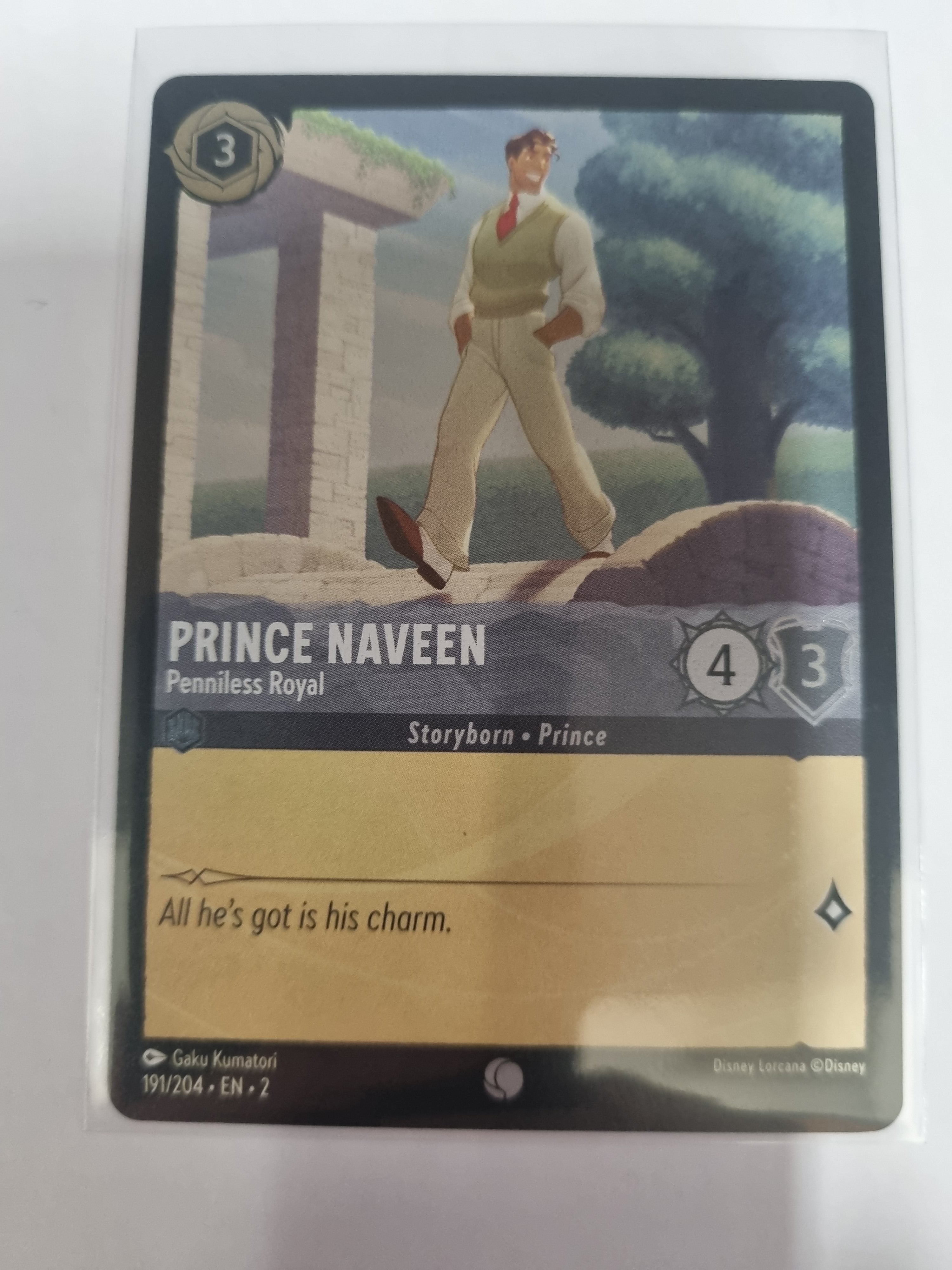 Lorcana - Floodborn - #191/204 - Coldfoil - Prince Naveen - Penniless Royal - Common