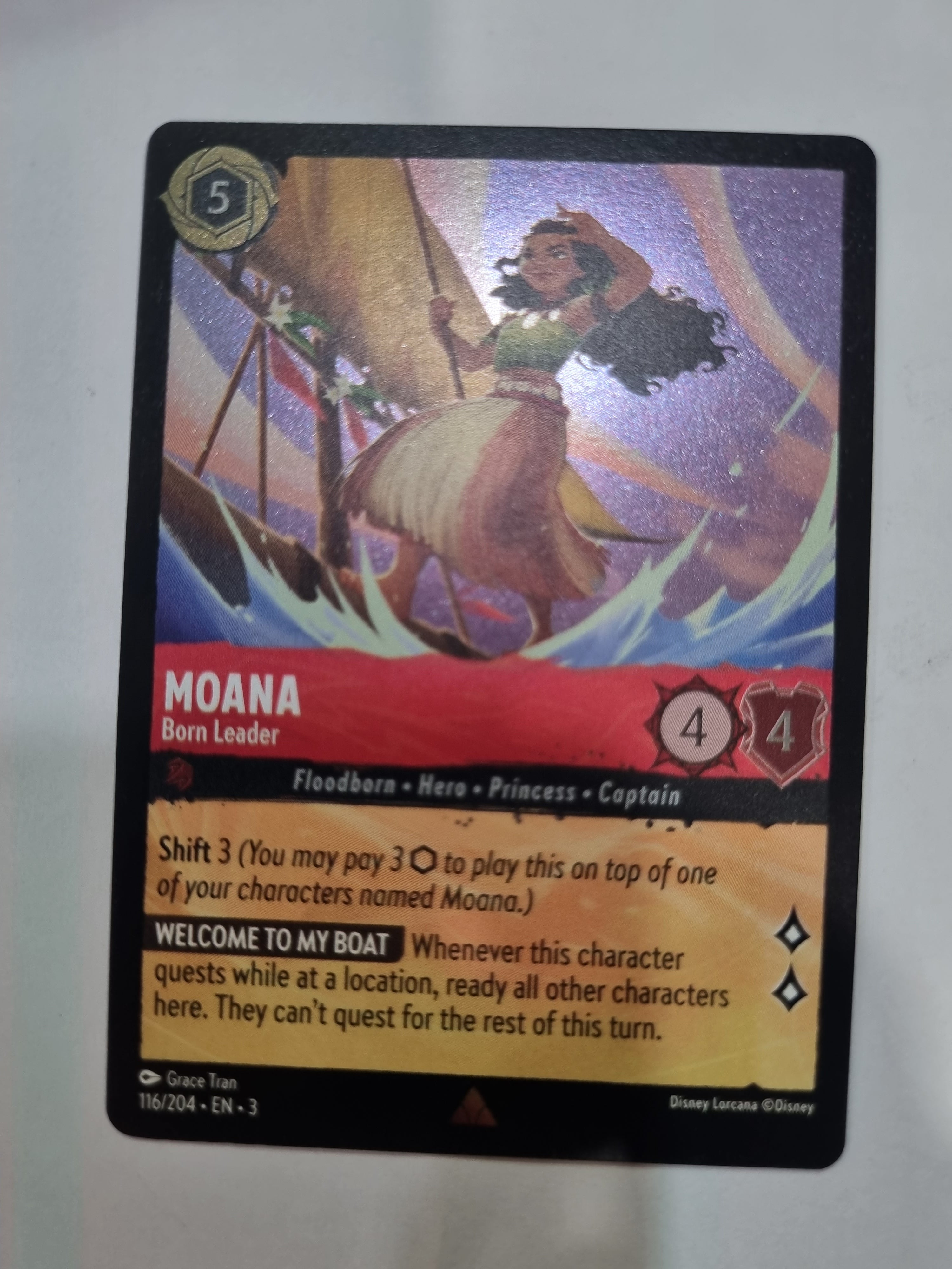 Into the Inklands - Coldfoil - Moana - Born Leader - 116/204 - Rare