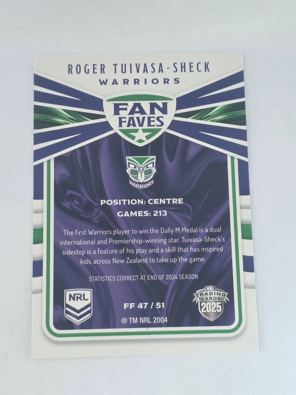 NRL 2025 Traders | Fan Favourites | #FF47 | Roger Tuivasa-Sheck | Warriors