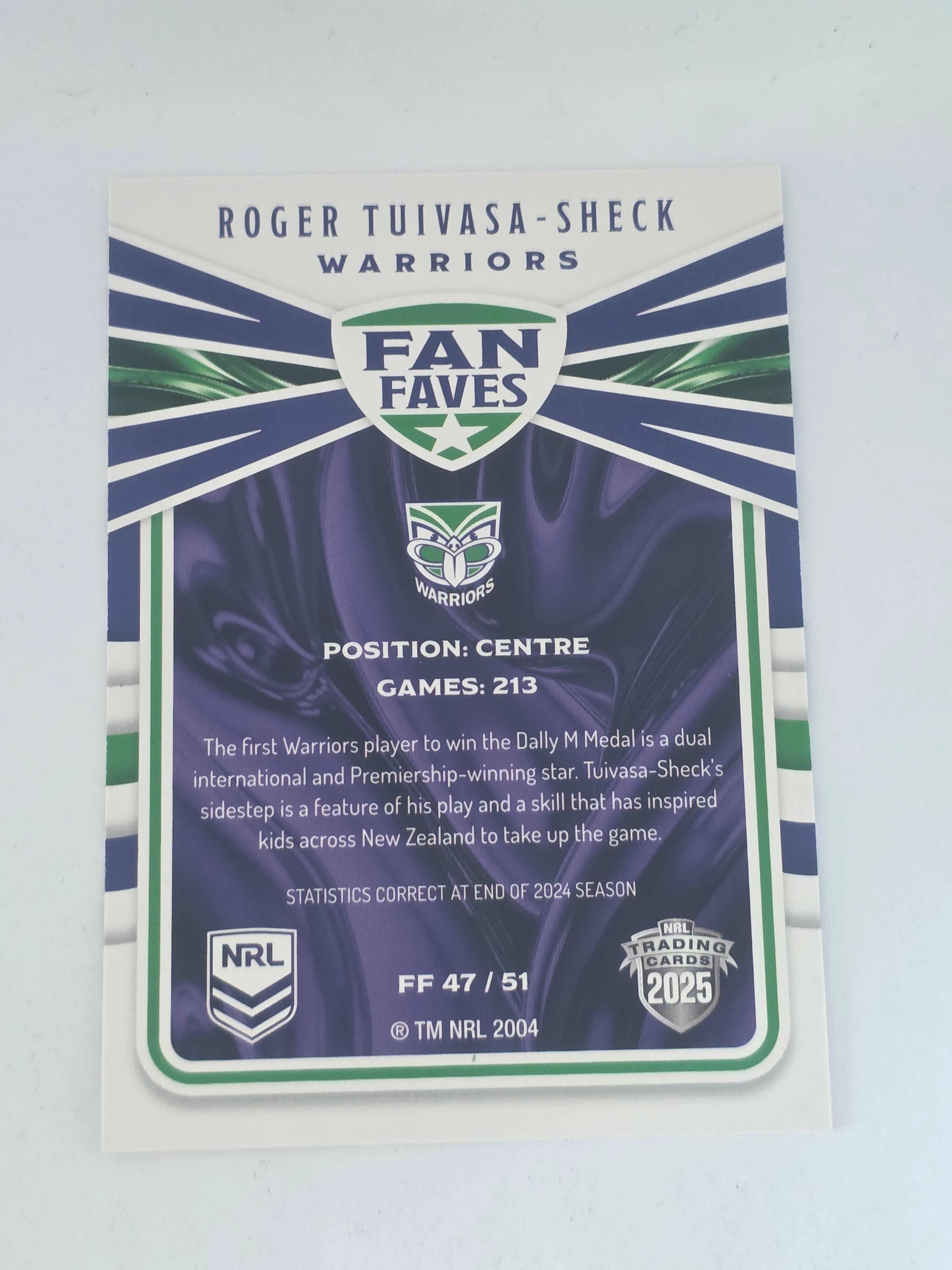 NRL 2025 Traders | Fan Favourites | #FF47 | Roger Tuivasa-Sheck | Warriors