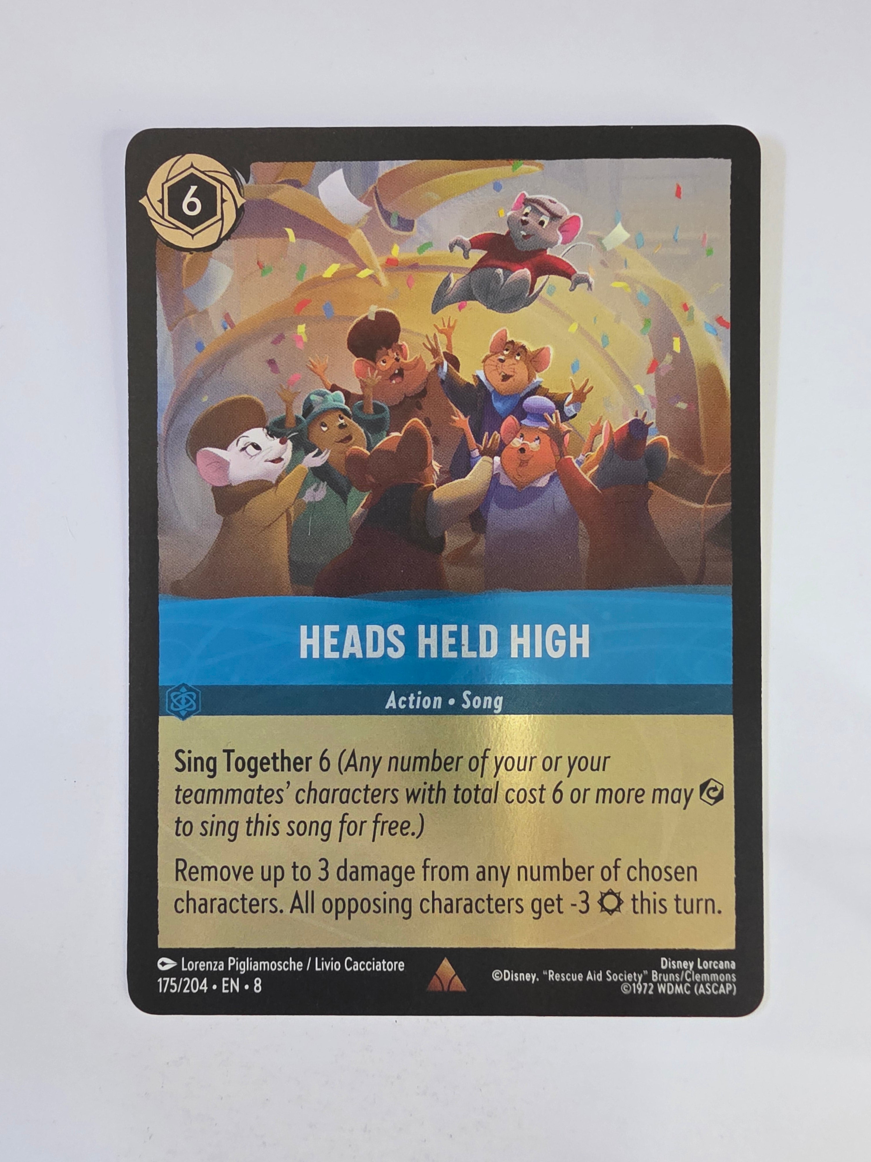 Disney Lorcana Reign of Jafar | Coldfoil | Heads Held High | #175 | Rare