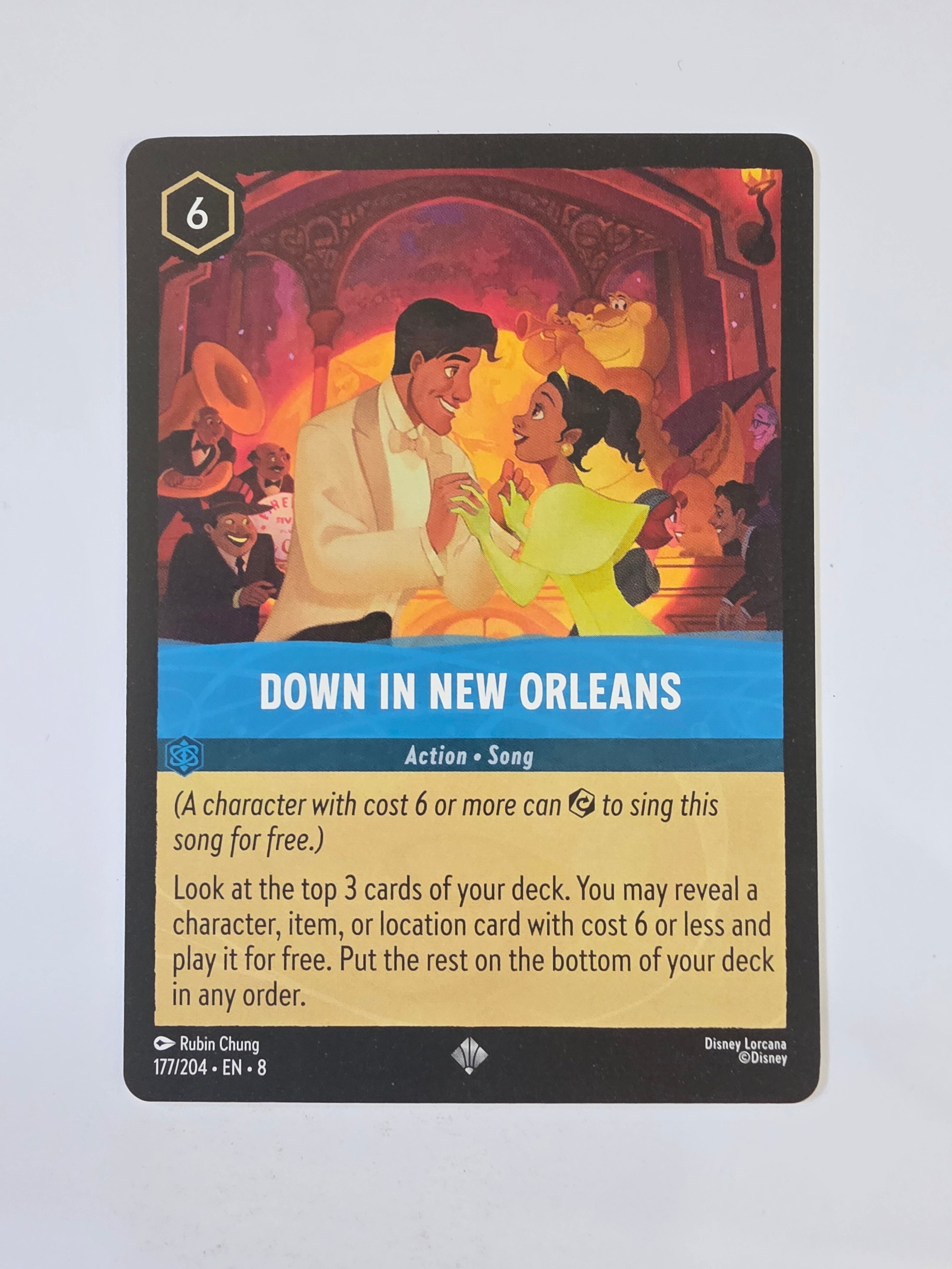 Disney Lorcana Reign of Jafar | Down in New Orleans | #177 | Super Rare
