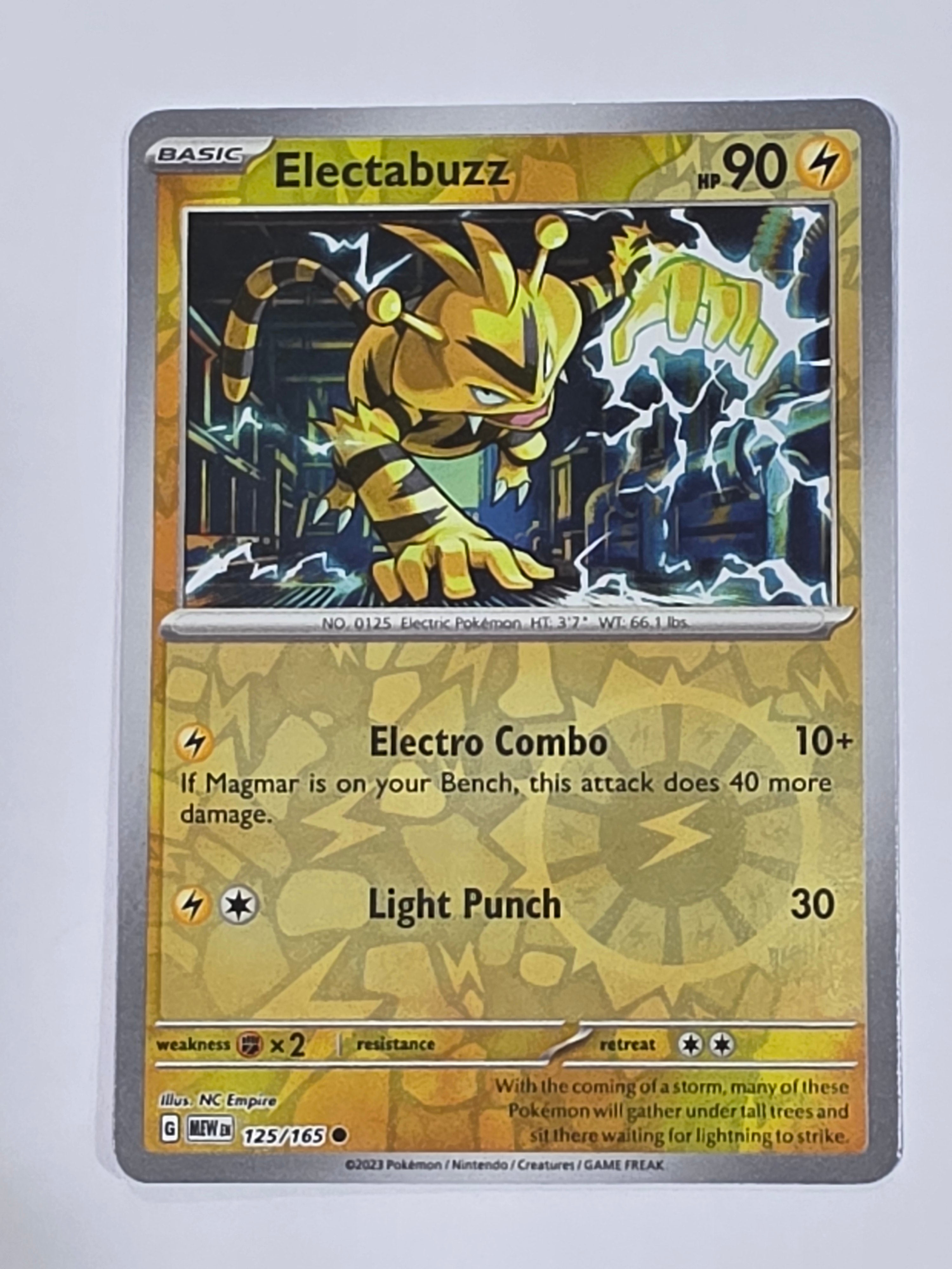 Pokemon TCG - Pokemon 151 - #125/165 - Reverse Holo - Electabuzz - Common
