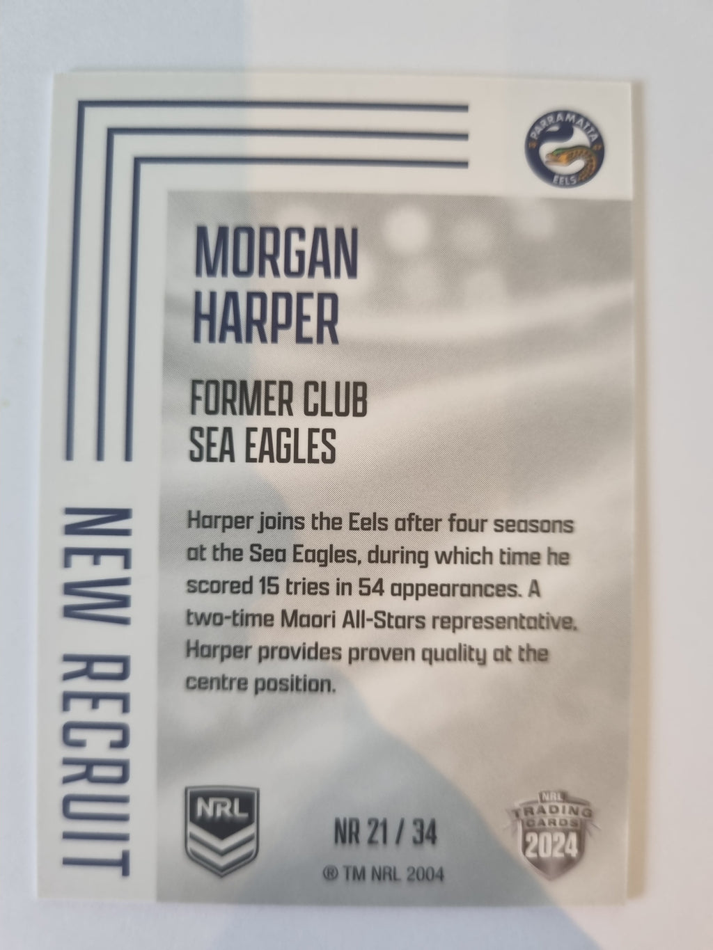 2024 Elite NRL - New Recruit - #NR21 - Morgan Harper - Eels