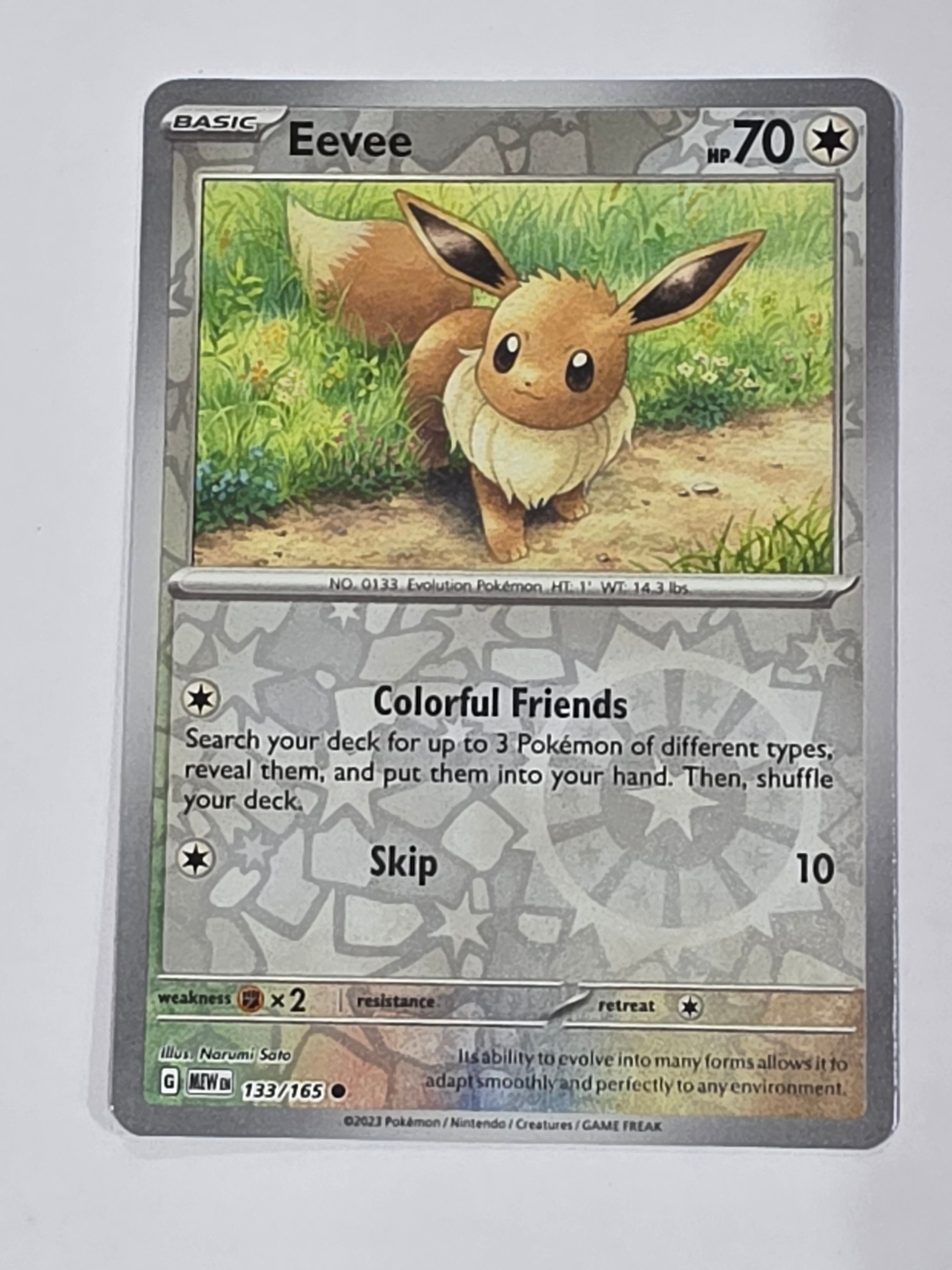 Pokemon TCG - Pokemon 151 - #133/165 - Reverse Holo - Eevee - Common