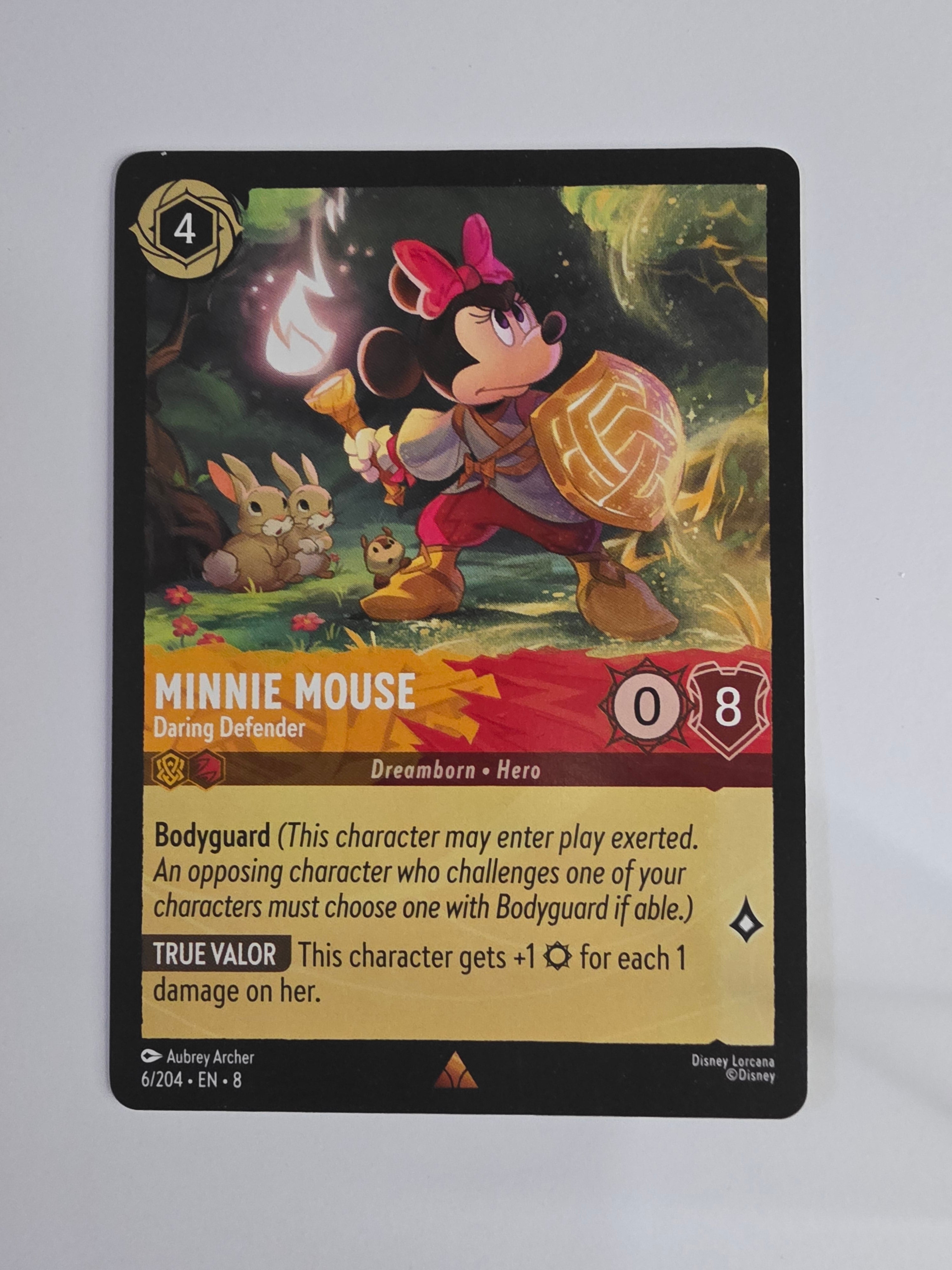 Disney Lorcana Reign of Jafar | Minnie Mouse Daring Defender | #006 | Rare