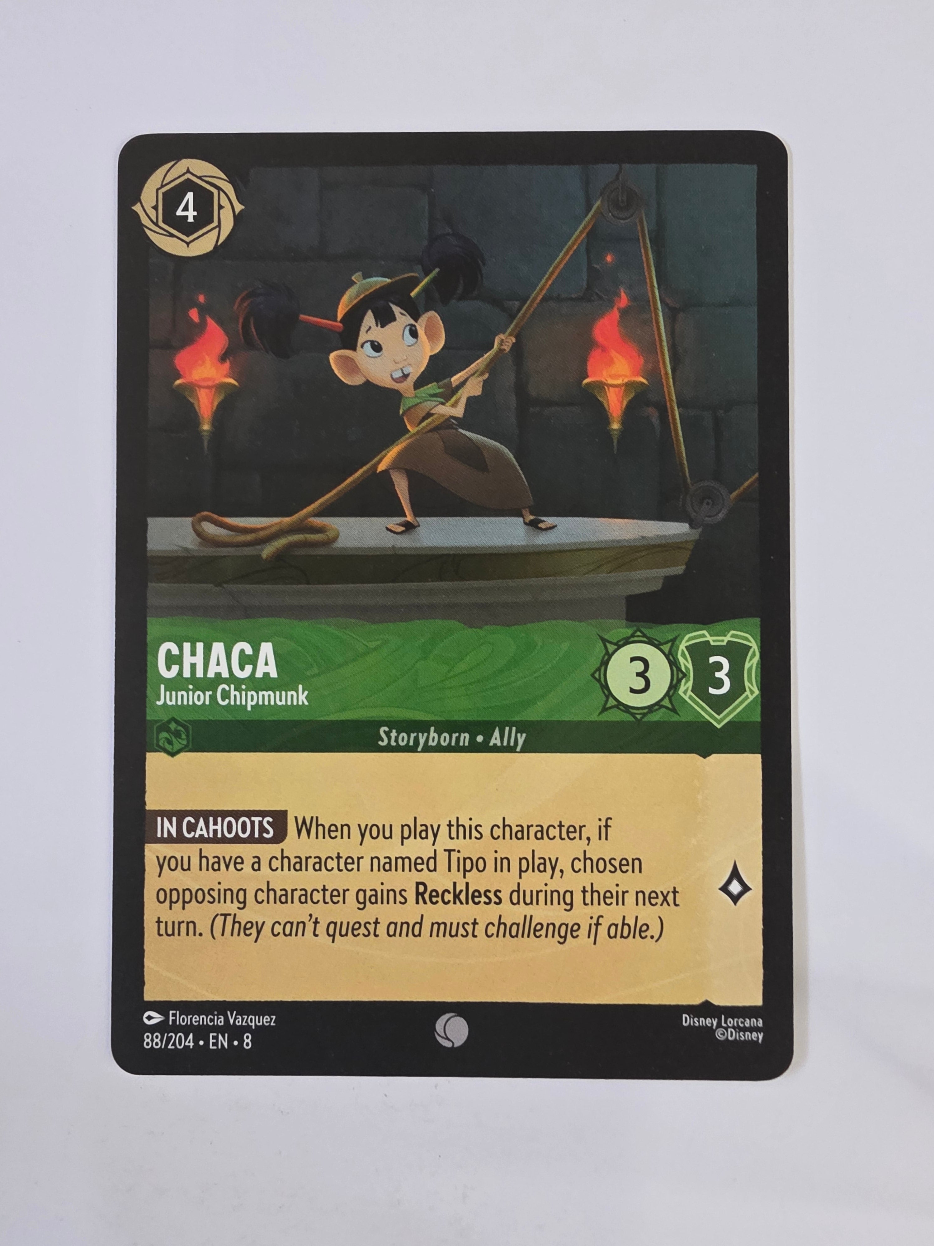 Disney Lorcana Reign of Jafar | Chaca Junior Chipmunk | #088 | Common