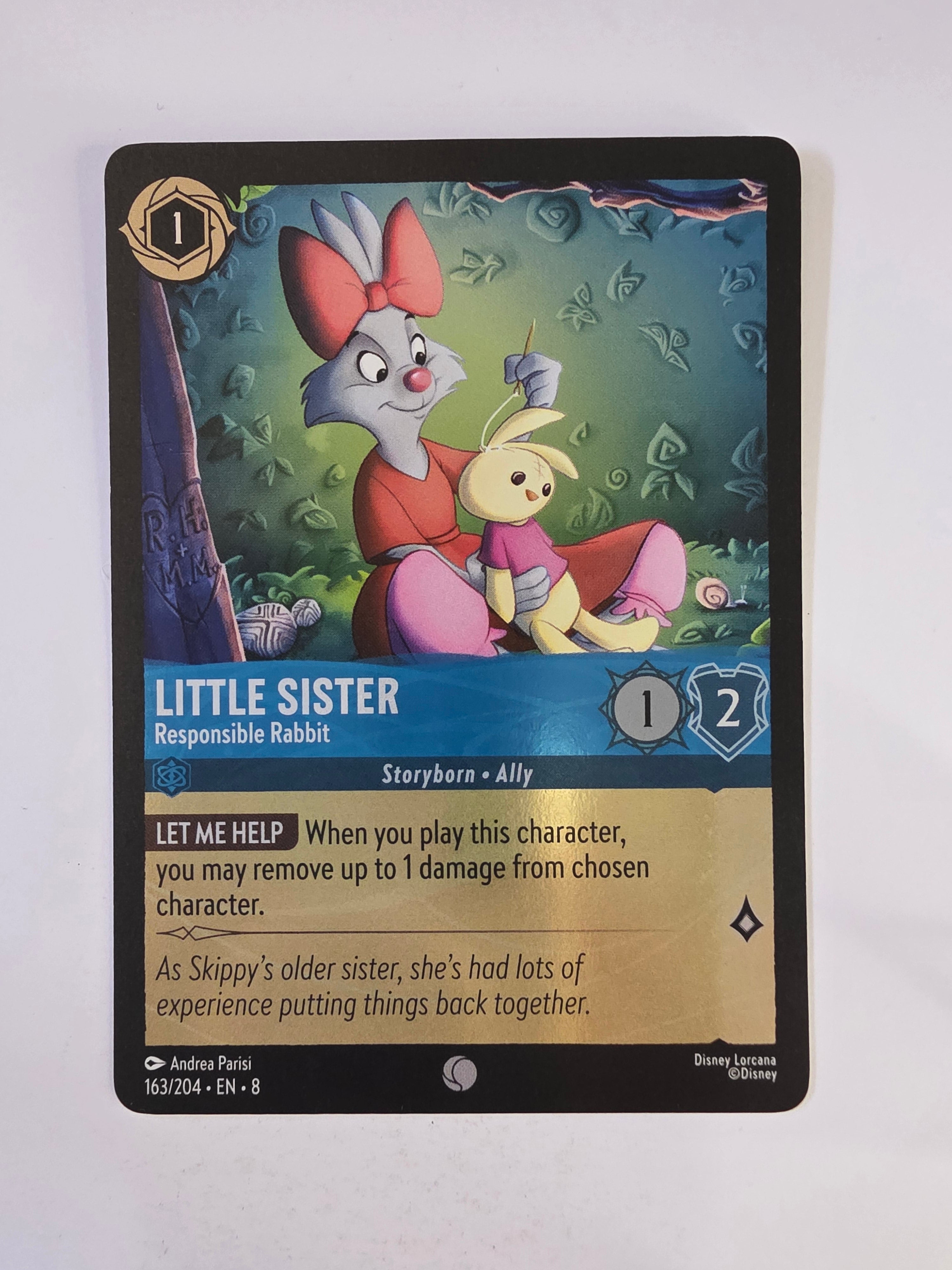 Disney Lorcana Reign of Jafar | Coldfoil | Little Sister Responsible Rabbit | #163 | Common