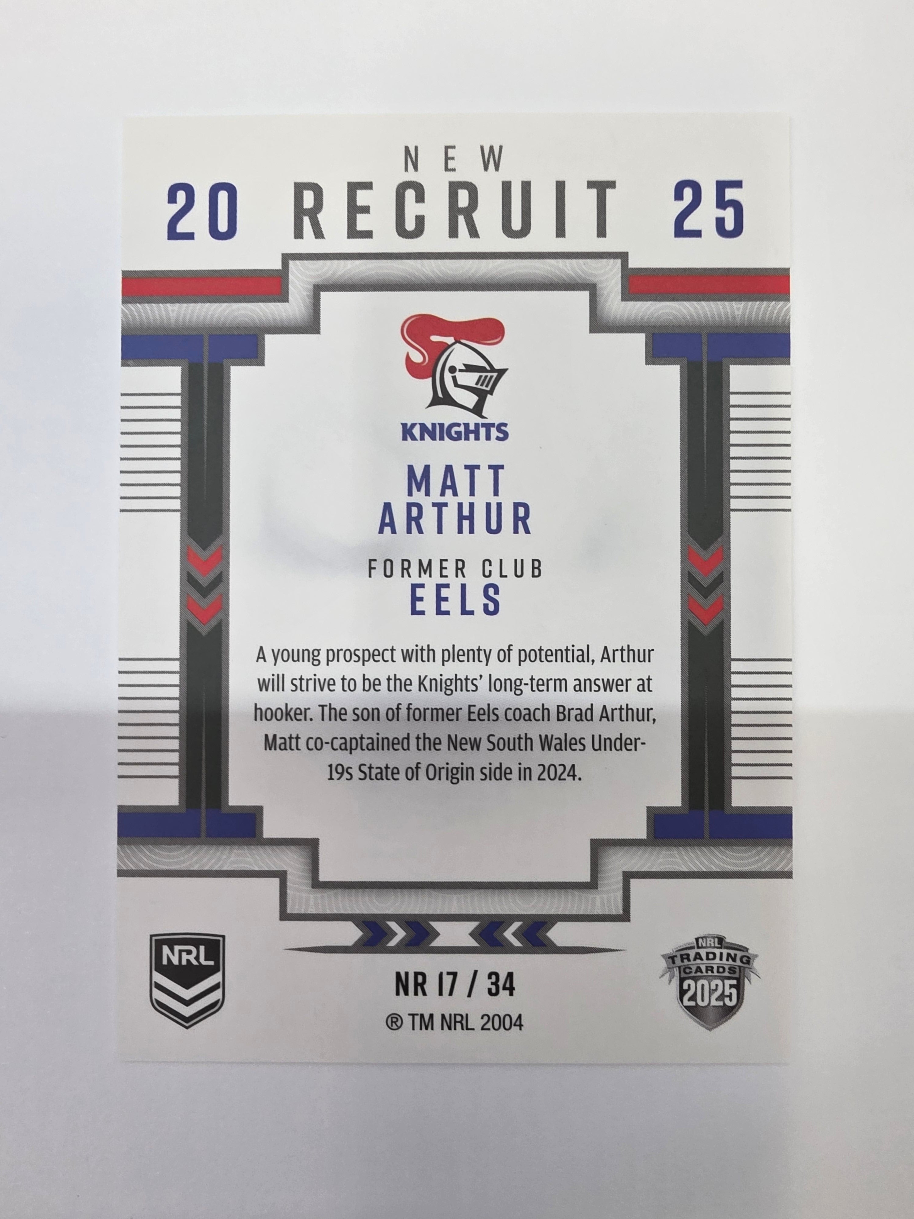 NRL 2025 Elite | New Recruits | #NR17 | Matt Arthur | Knights