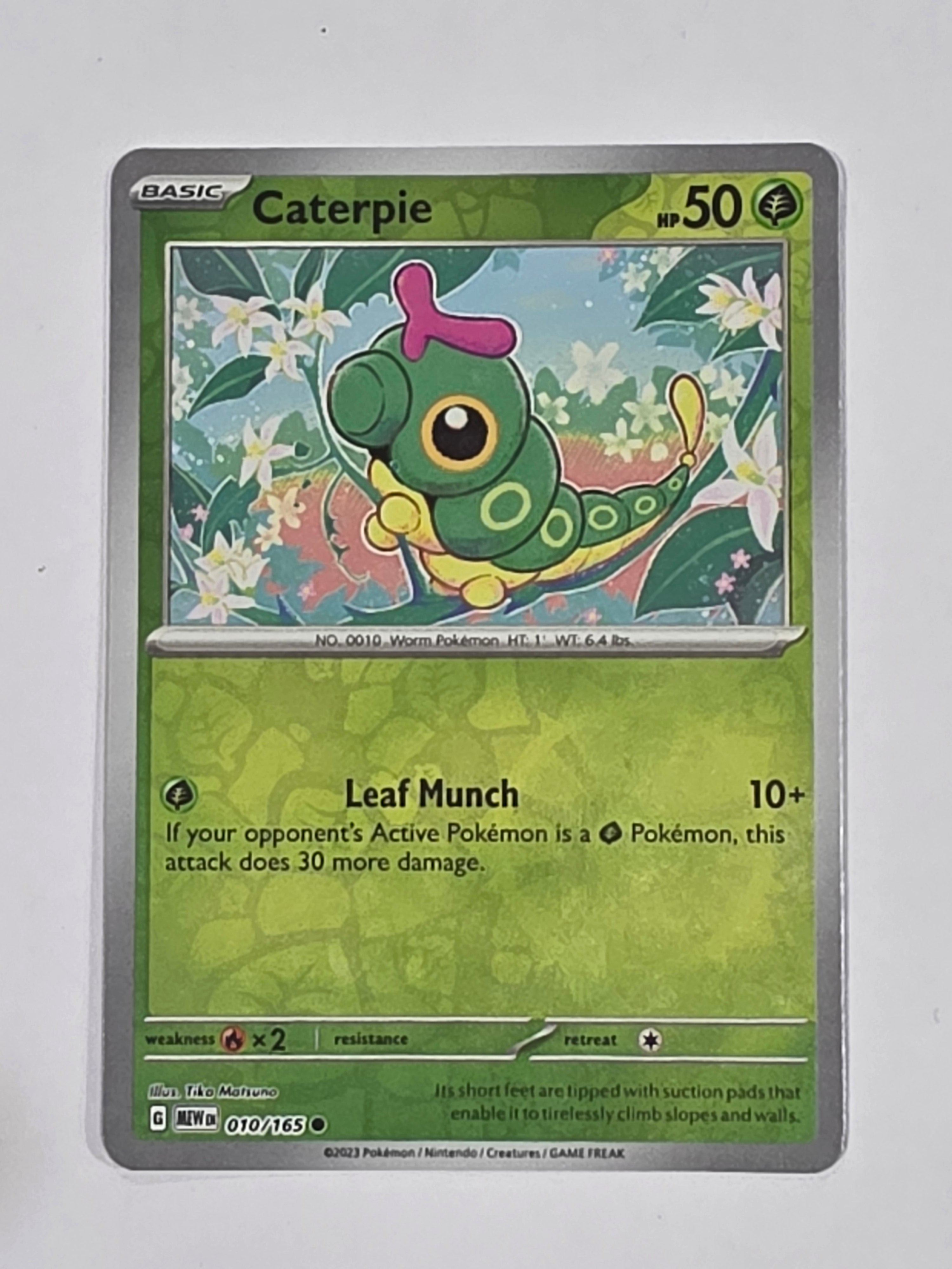 Pokemon TCG - Pokemon 151 - #010/165 - Reverse Holo - Caterpie - Common