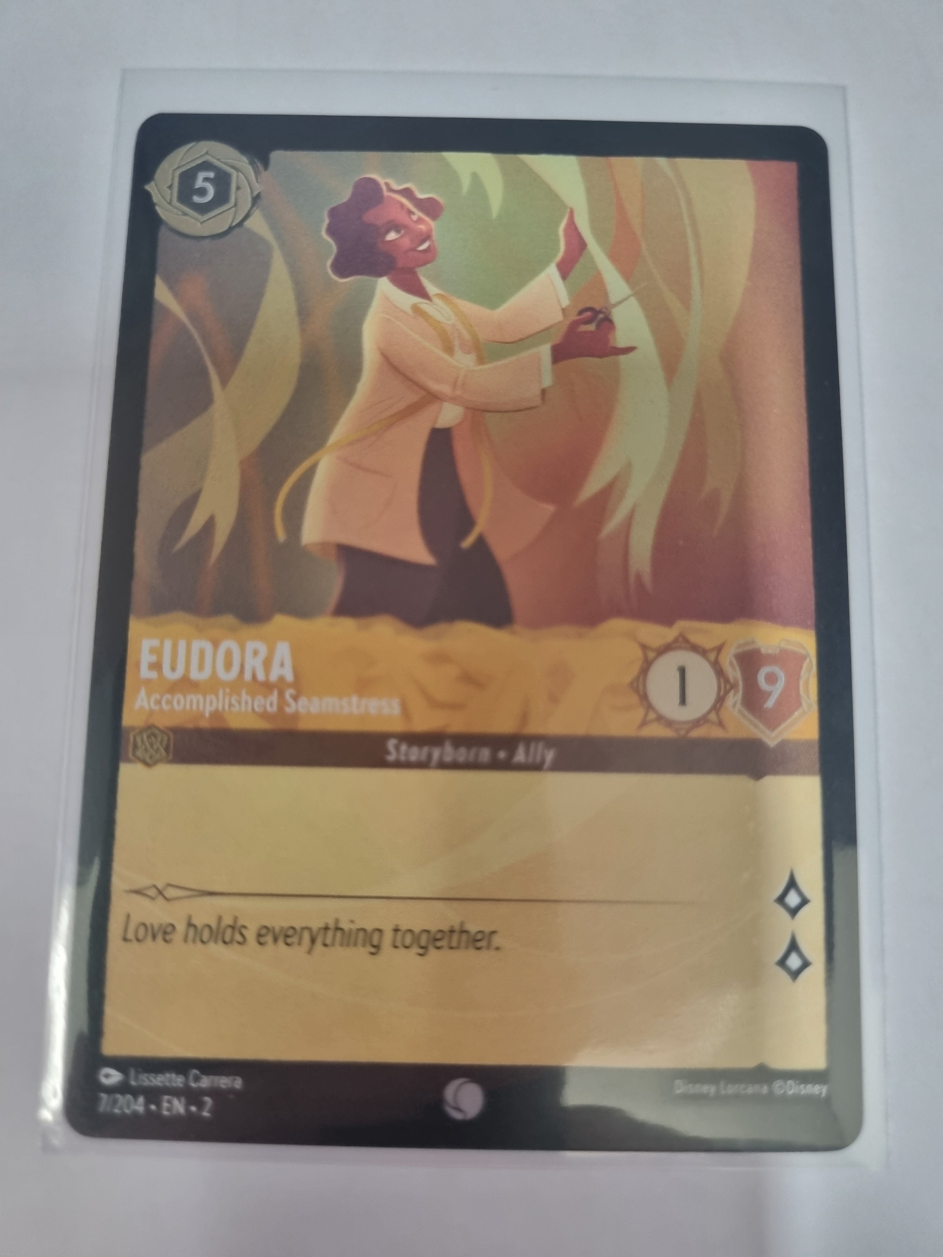 Lorcana - Floodborn - #7/204 - Coldfoil - Eudora - Accomplished Seamstress - Common