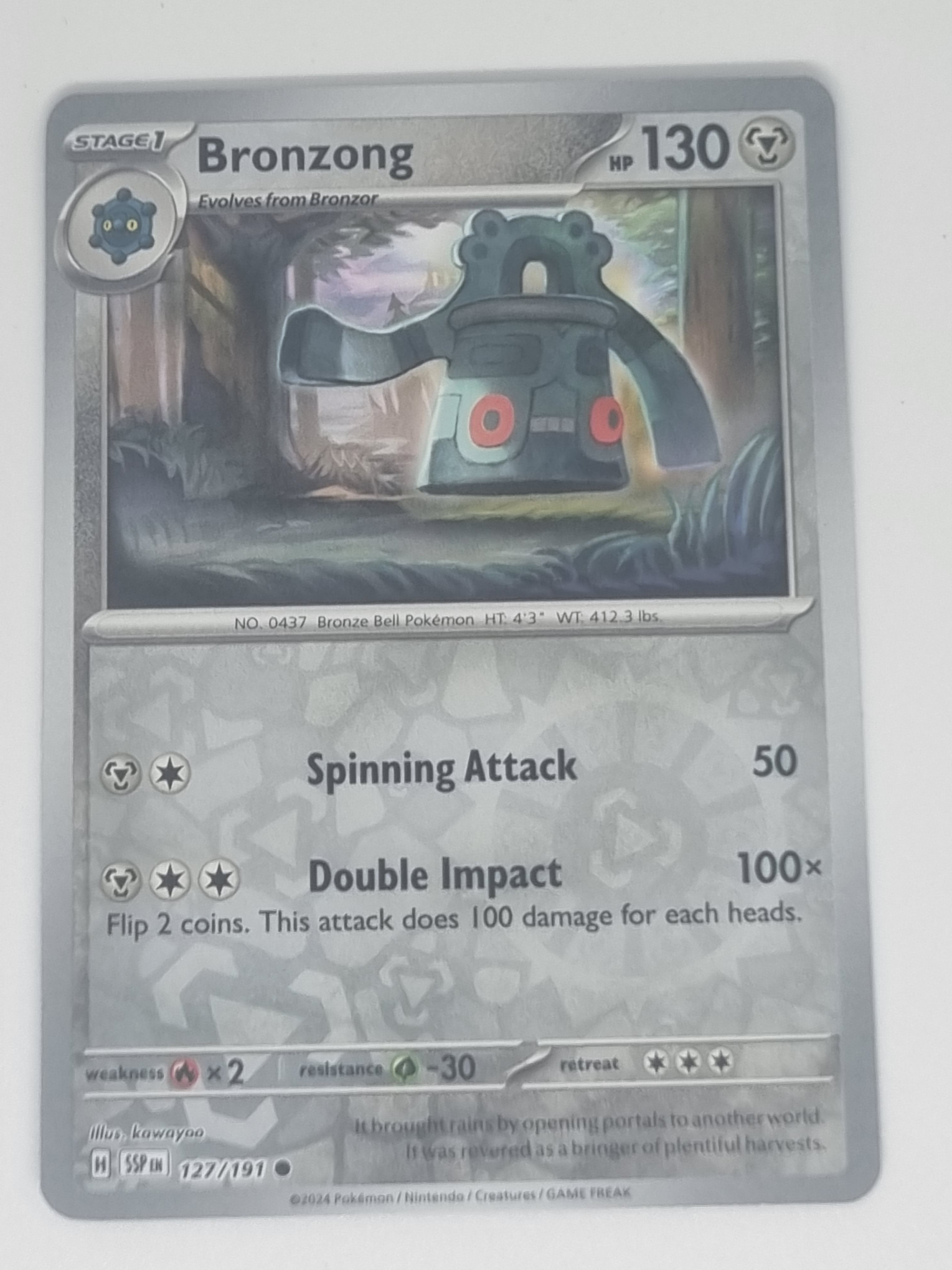 Pokemon TCG - Surging Sparks - #127/191 - Reverse Holo - Bronzong - Common