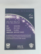 NRL 2025 Traders | Rising Stars | #RS23 | Sualauvi Fa'alogo | Storm