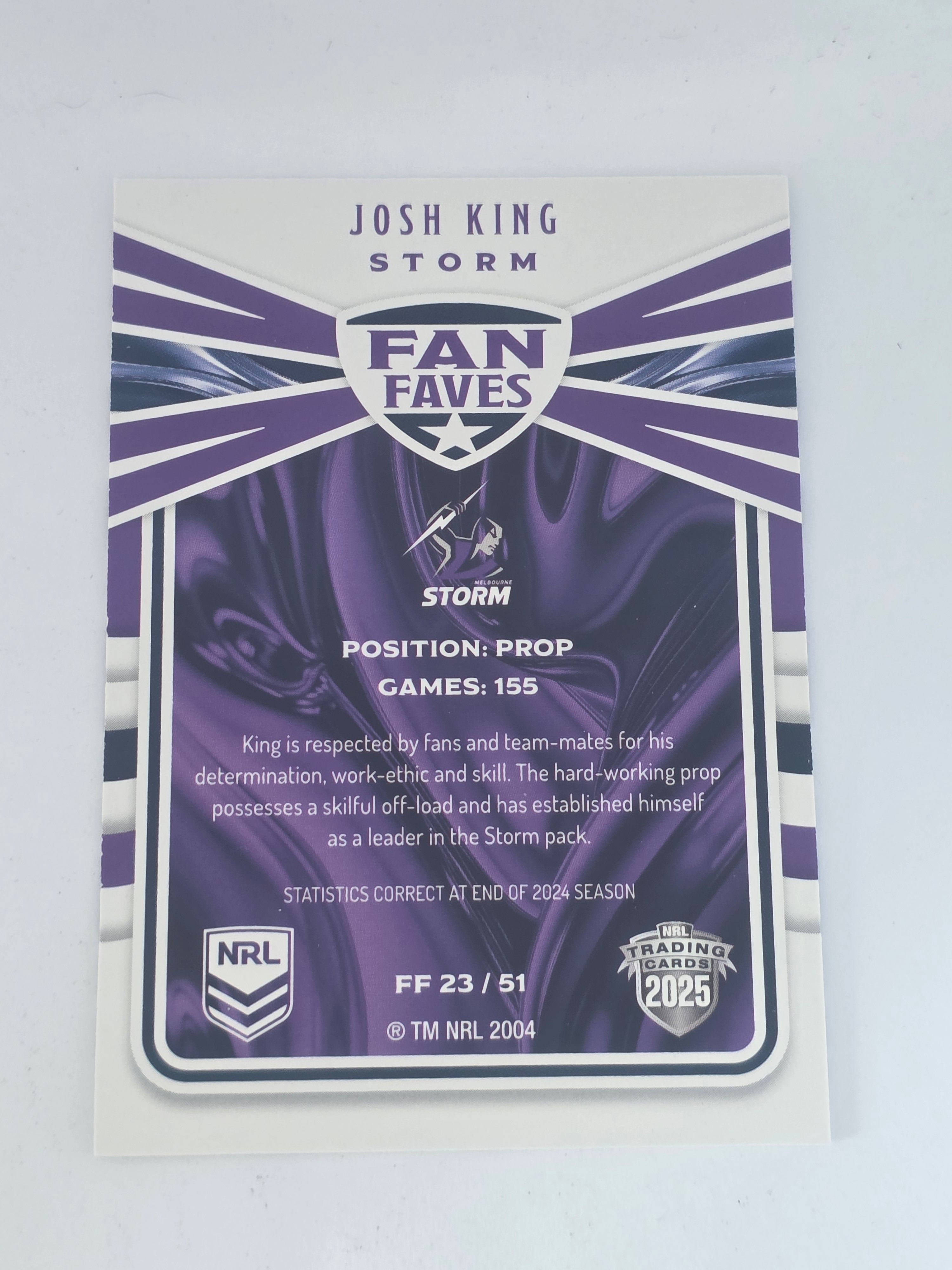 NRL 2025 Traders | Fan Favourites | #FF23 | Josh King | Storm