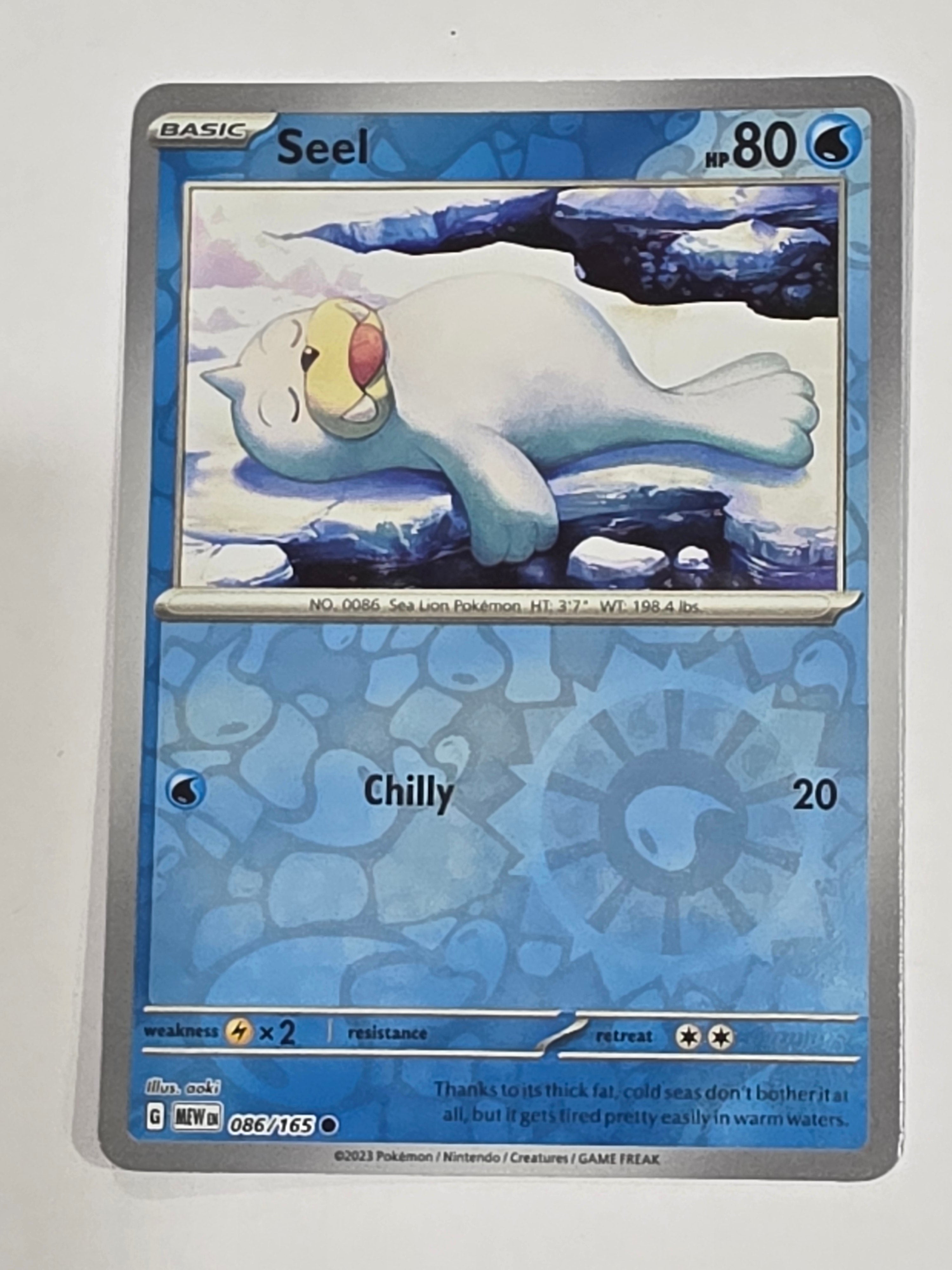 Pokemon TCG - Pokemon 151 - #086/165 - Reverse Holo - Seel - Common
