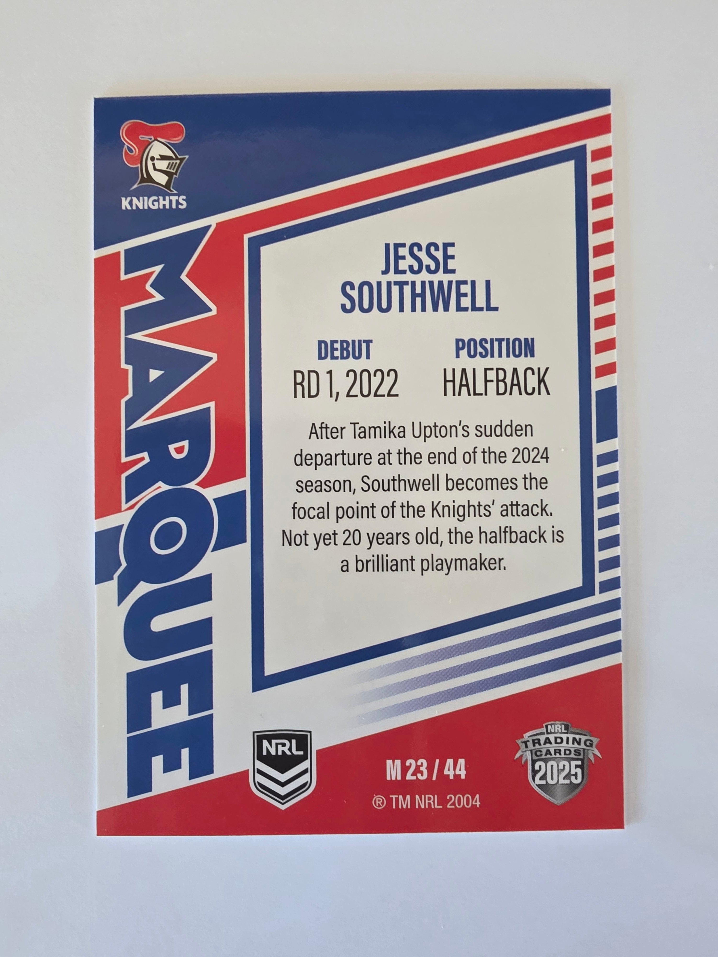 NRL 2025 Elite | Marquee | #M23 | Jesse Southwell | Knights