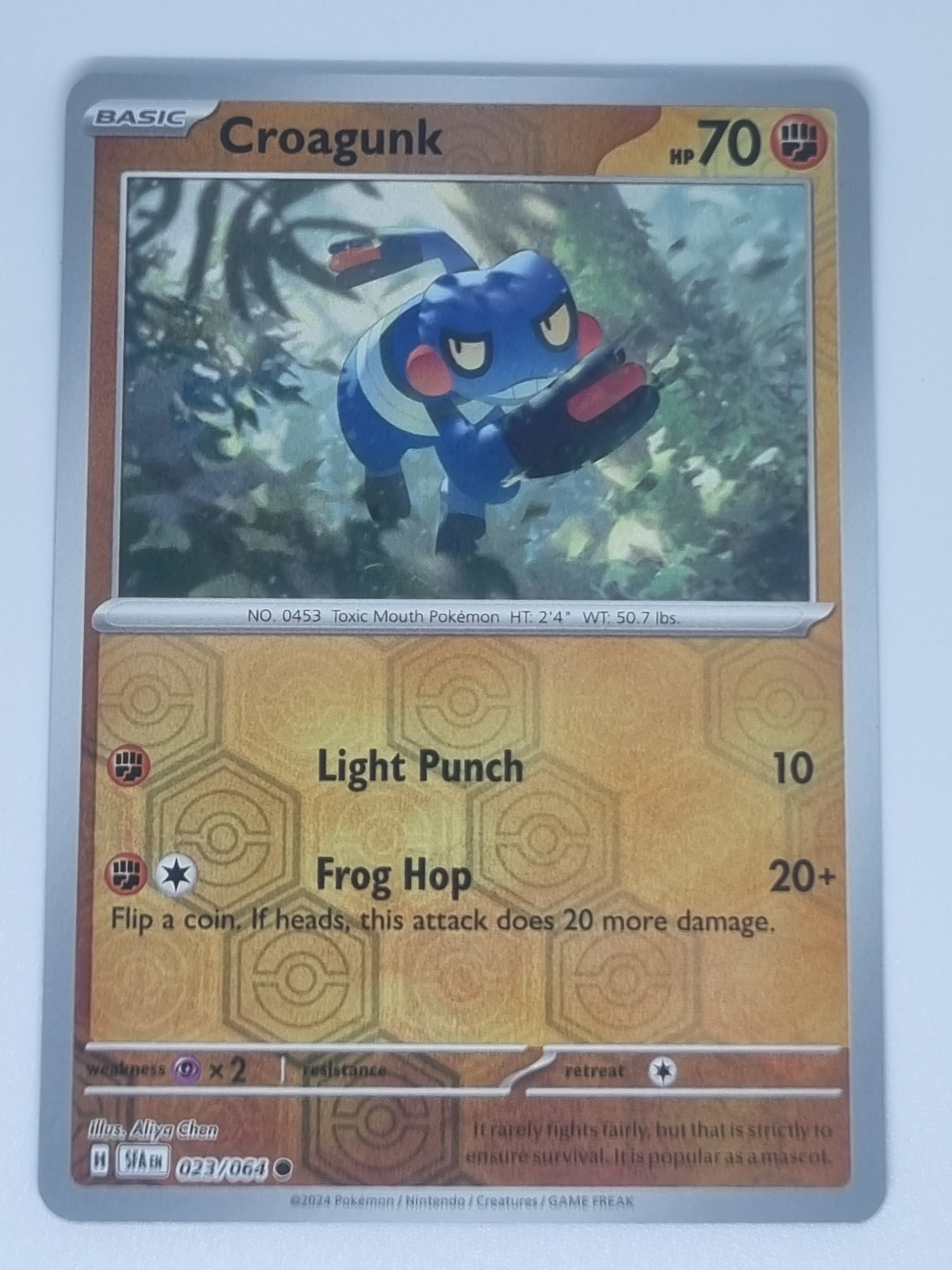 Pokemon TCG - Shrouded Fable - #023/064 - Croagunk - Reverse Holo - Common