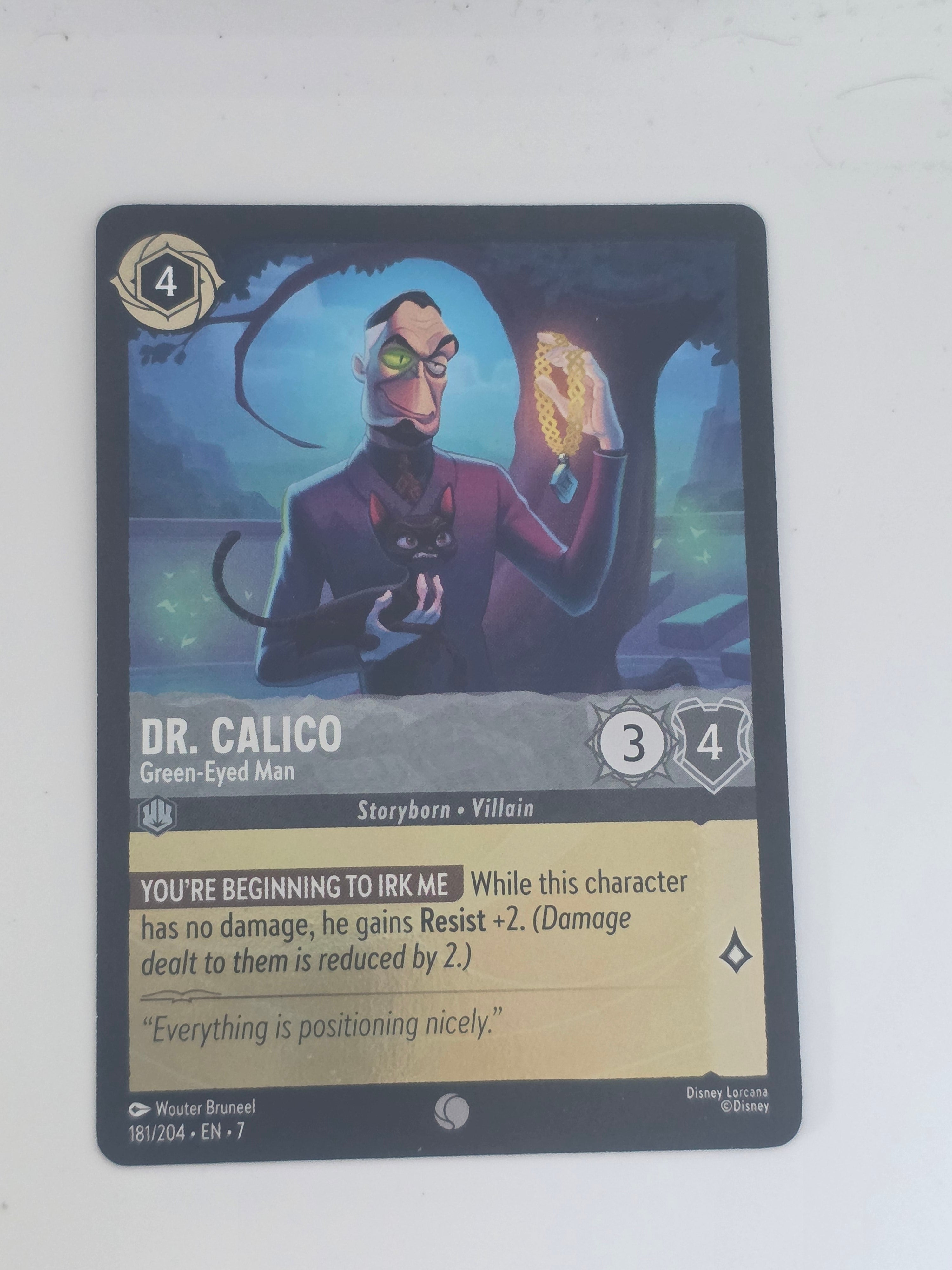 Lorcana | Archazia's Island COLDFOIL #181/204 Dr. Calico Green-Eyed Man | Common