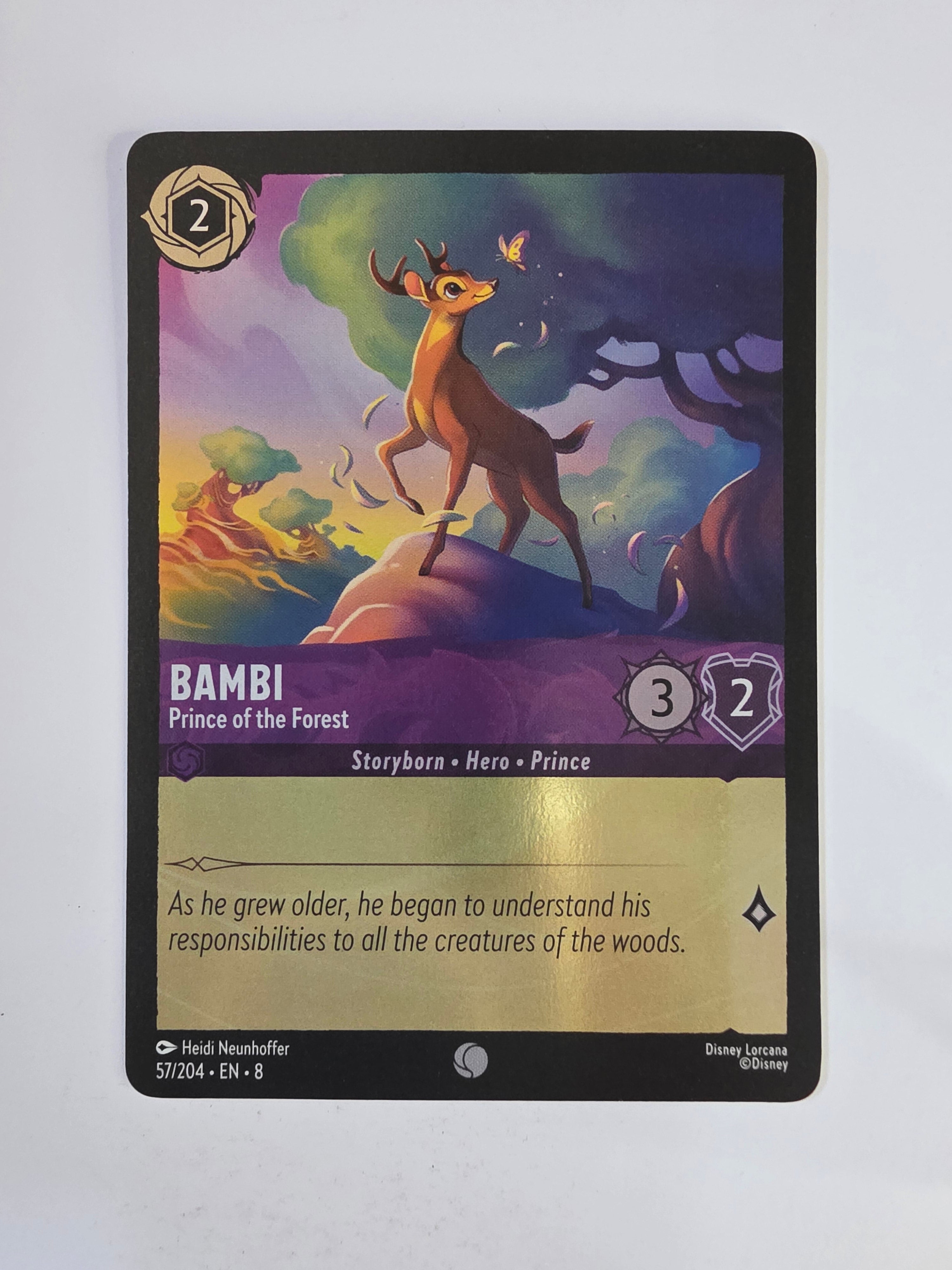 Disney Lorcana Reign of Jafar | Coldfoil | Bambi Prince of the Forest | #057 | Common