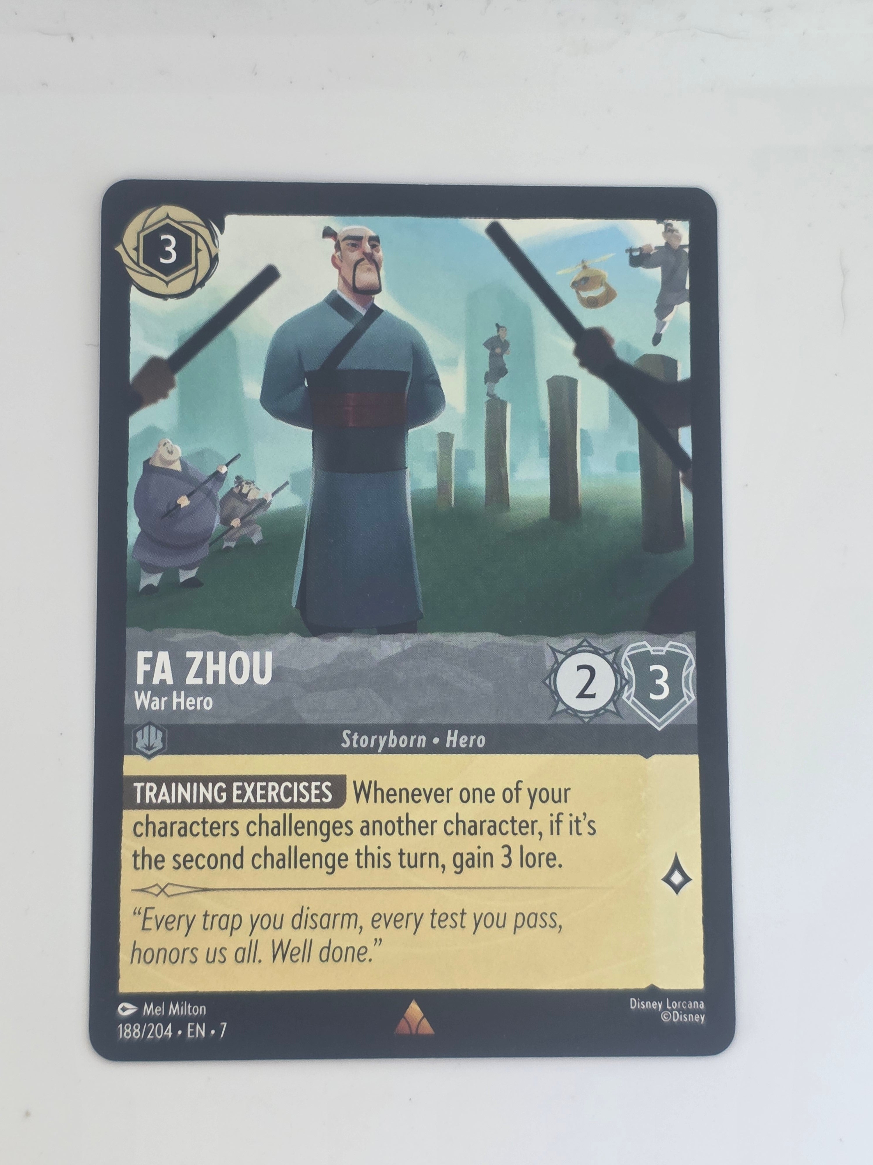 Lorcana | Archazia's Island | #188/204 | Fa Zhou - War Hero | Rare