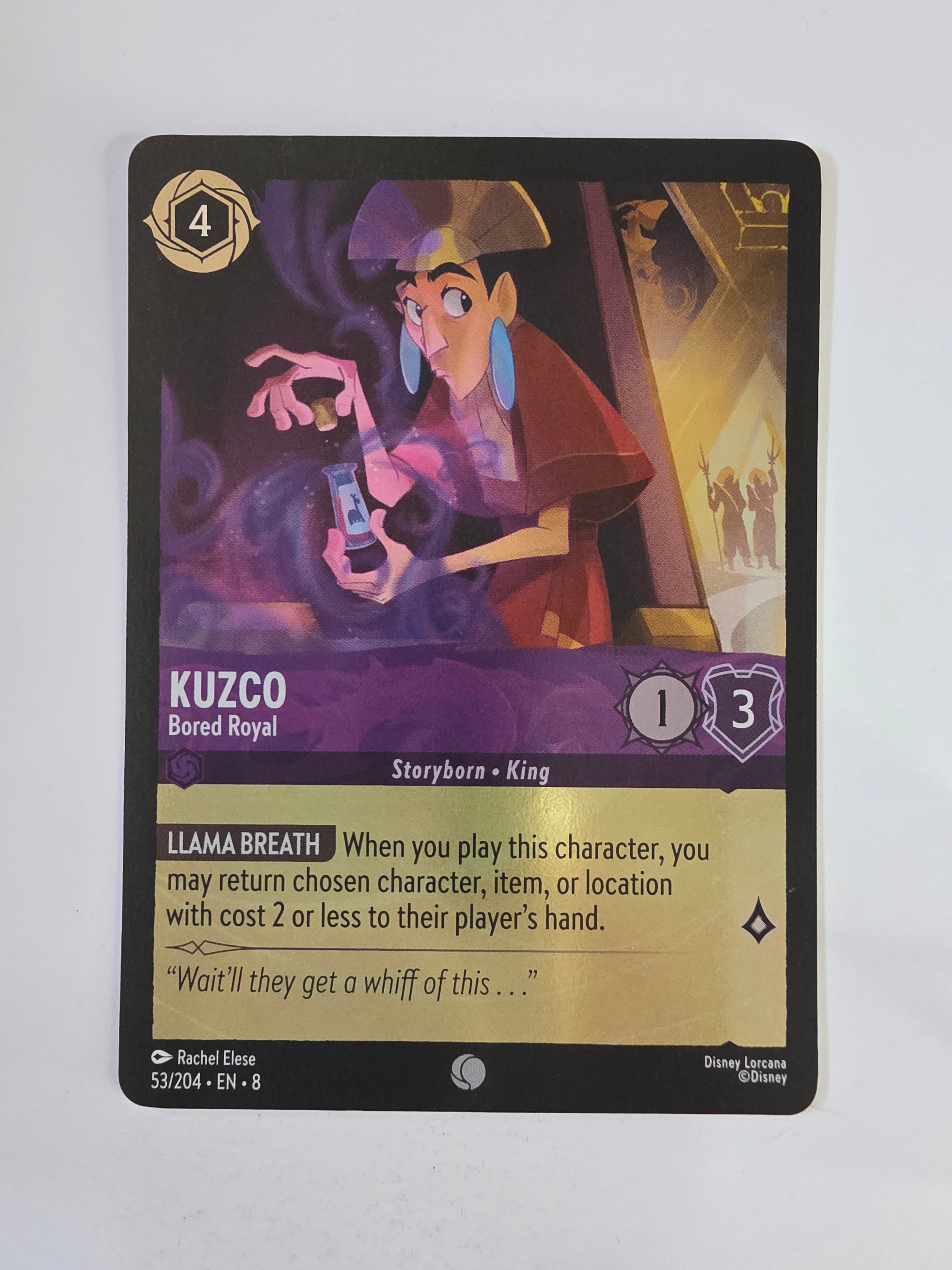 Disney Lorcana Reign of Jafar | Coldfoil | Kuzco Bored Royal | #053 | Common