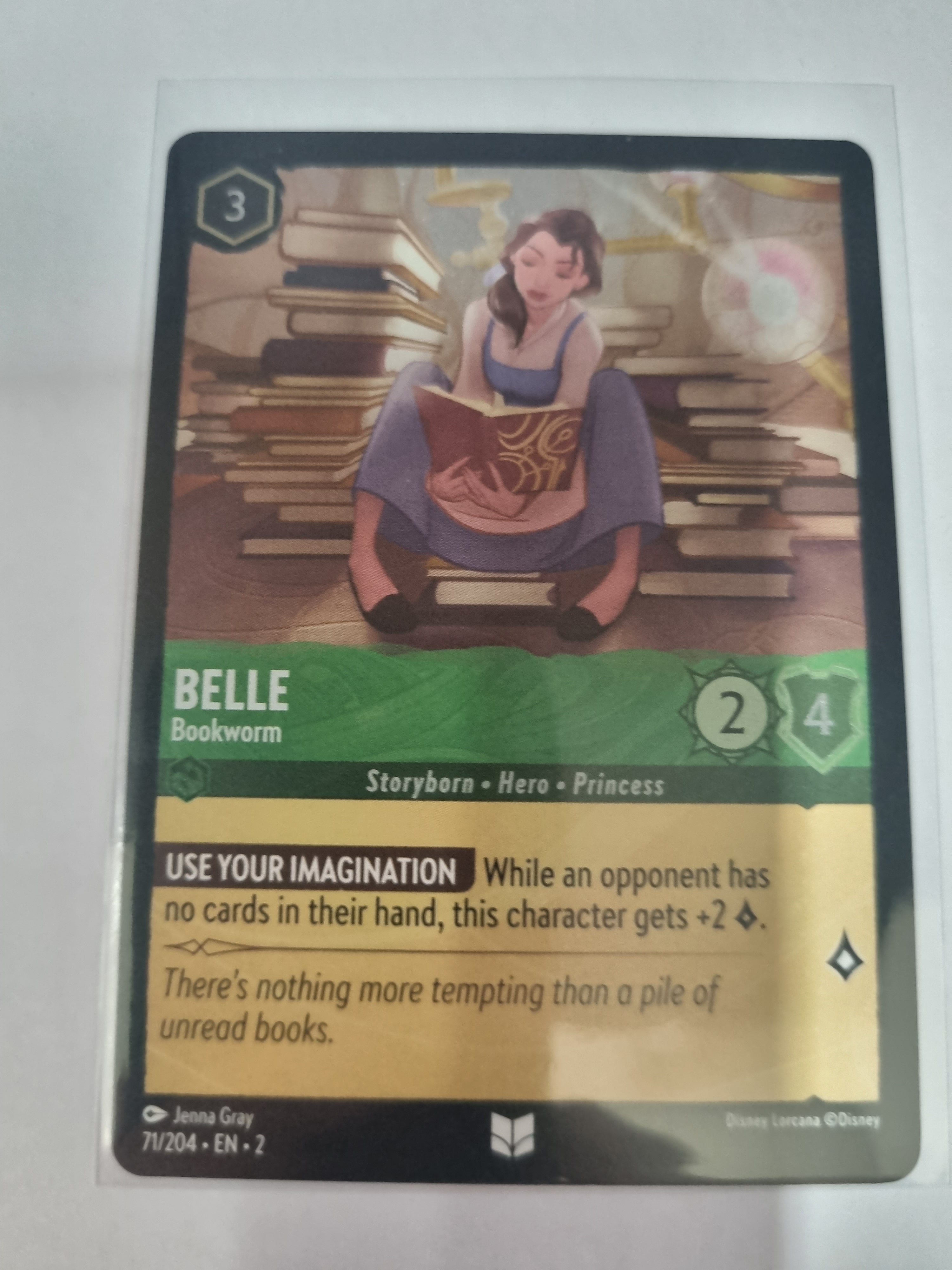 Lorcana - Floodborn - #71/204 - Coldfoil - Belle - Bookworm - Uncommon