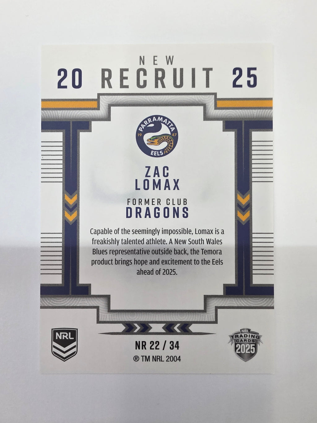 NRL 2025 Elite | New Recruits | #NR22 | Zac Lomax | Eels
