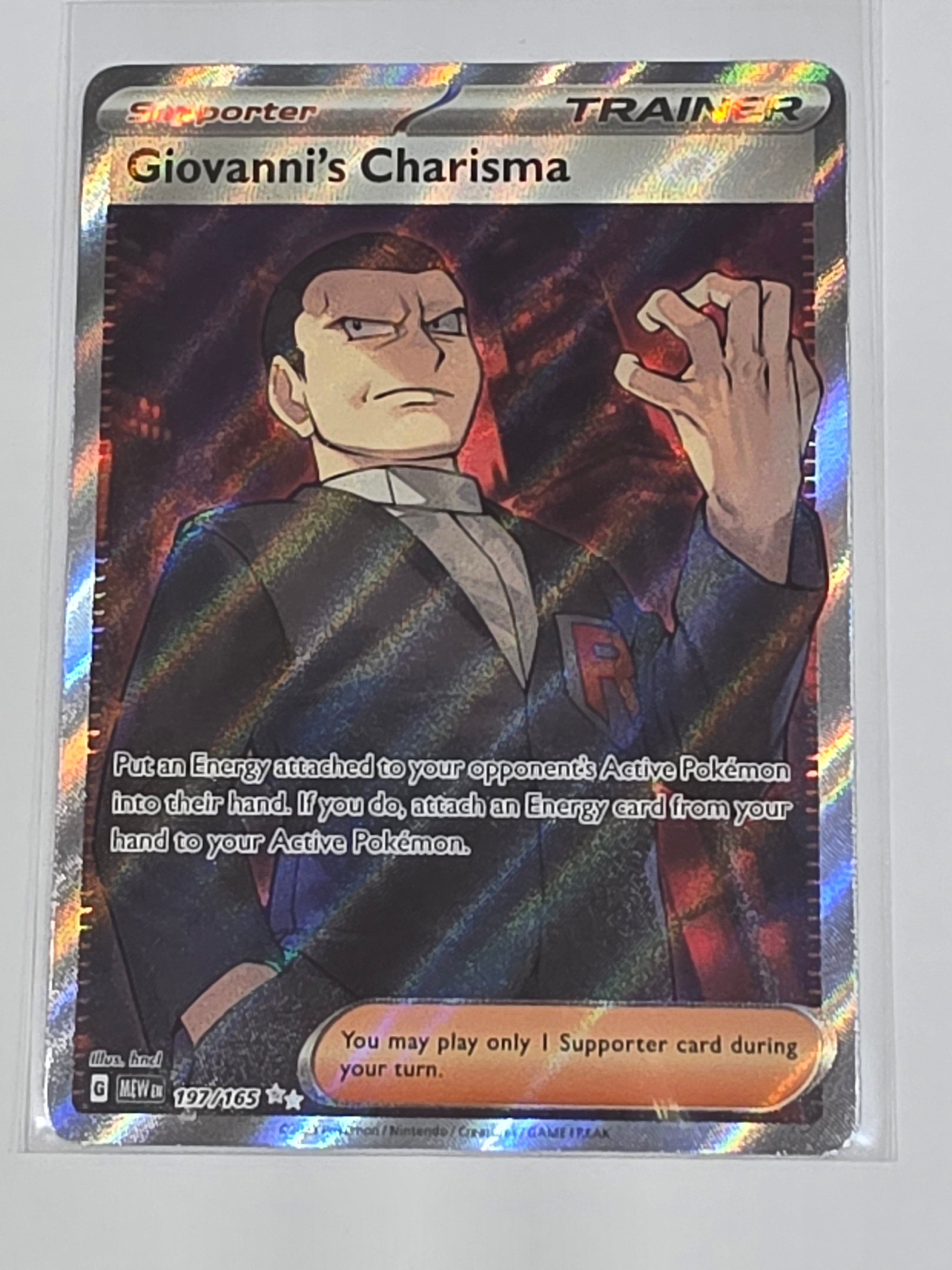 Pokemon TCG - Pokemon 151 - #197/165 - Giovanni's Charisma - Full Art