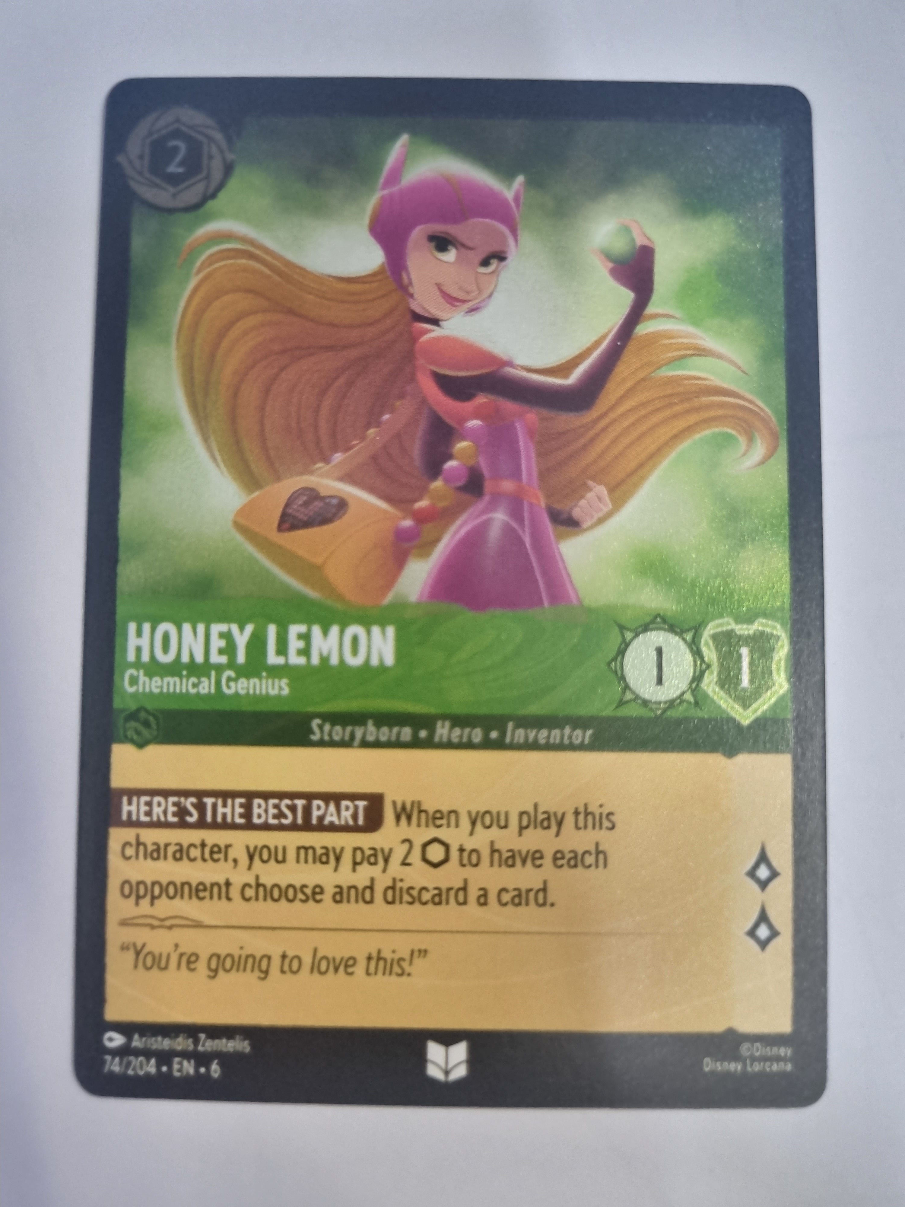Lorcana Azurite Sea - COLDFOIL - Honey Lemon - Chemical Genius - 74/204 Uncommon