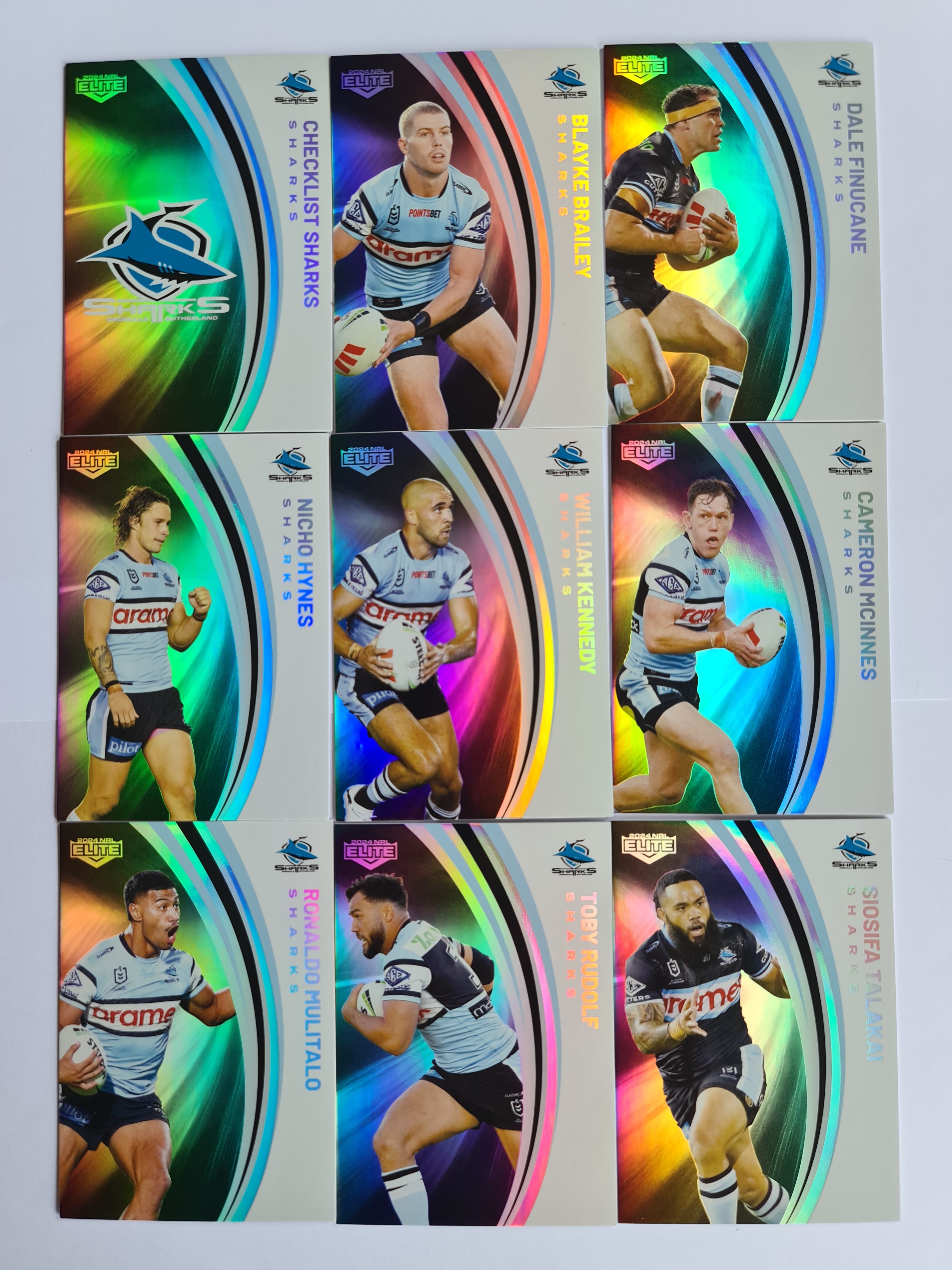 2024 Elite NRL - Pearl Team Set 9 Cards - Sharks