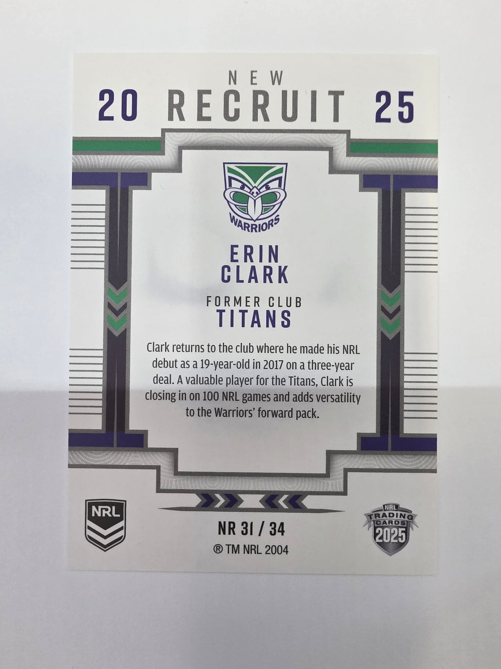 NRL 2025 Elite | New Recruits | #NR31 | Erin Clark | Warriors