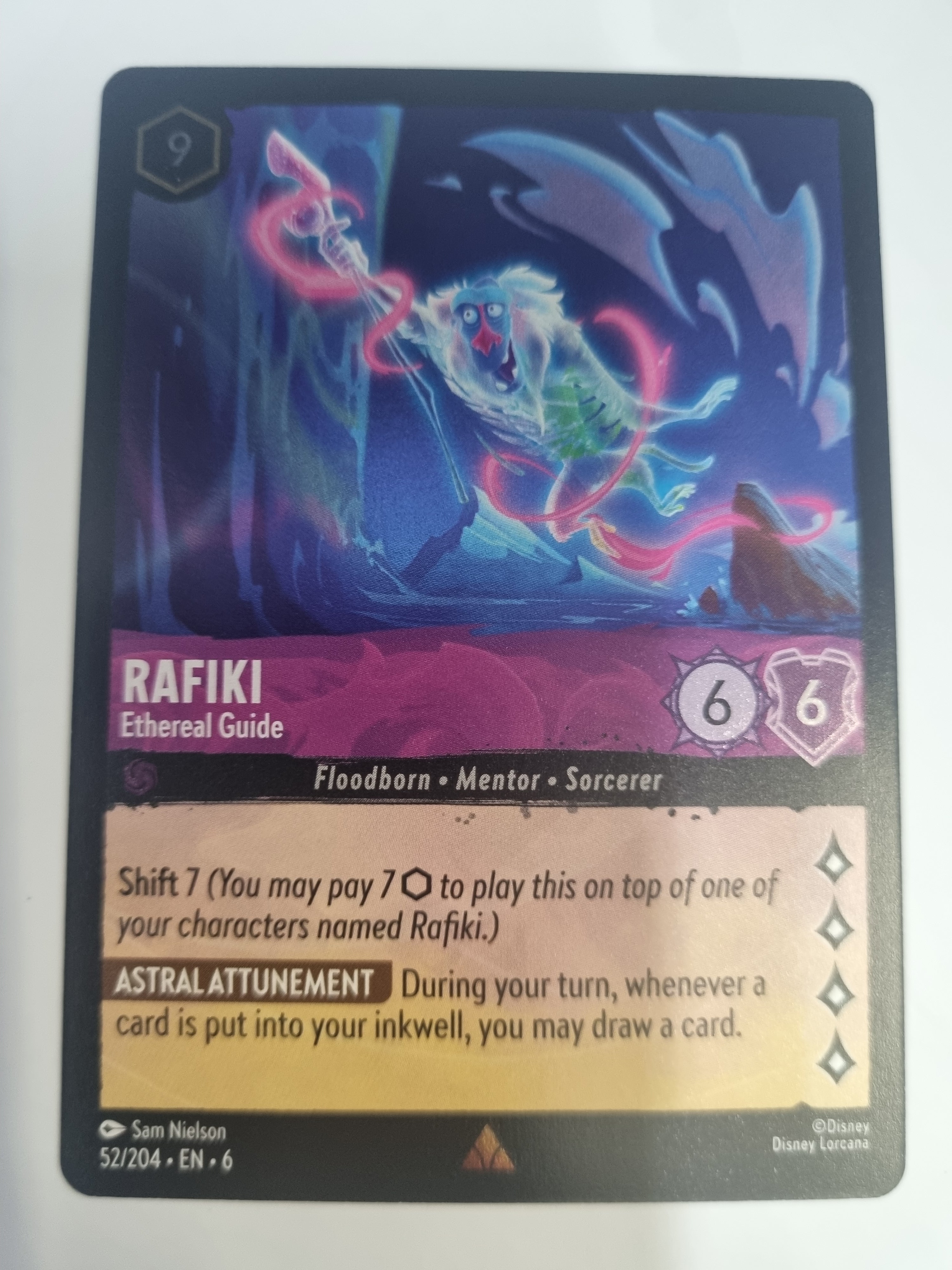 Lorcana Azurite Sea - COLDFOIL - Rafiki - Ethereal Guide - #52/204 - Rare