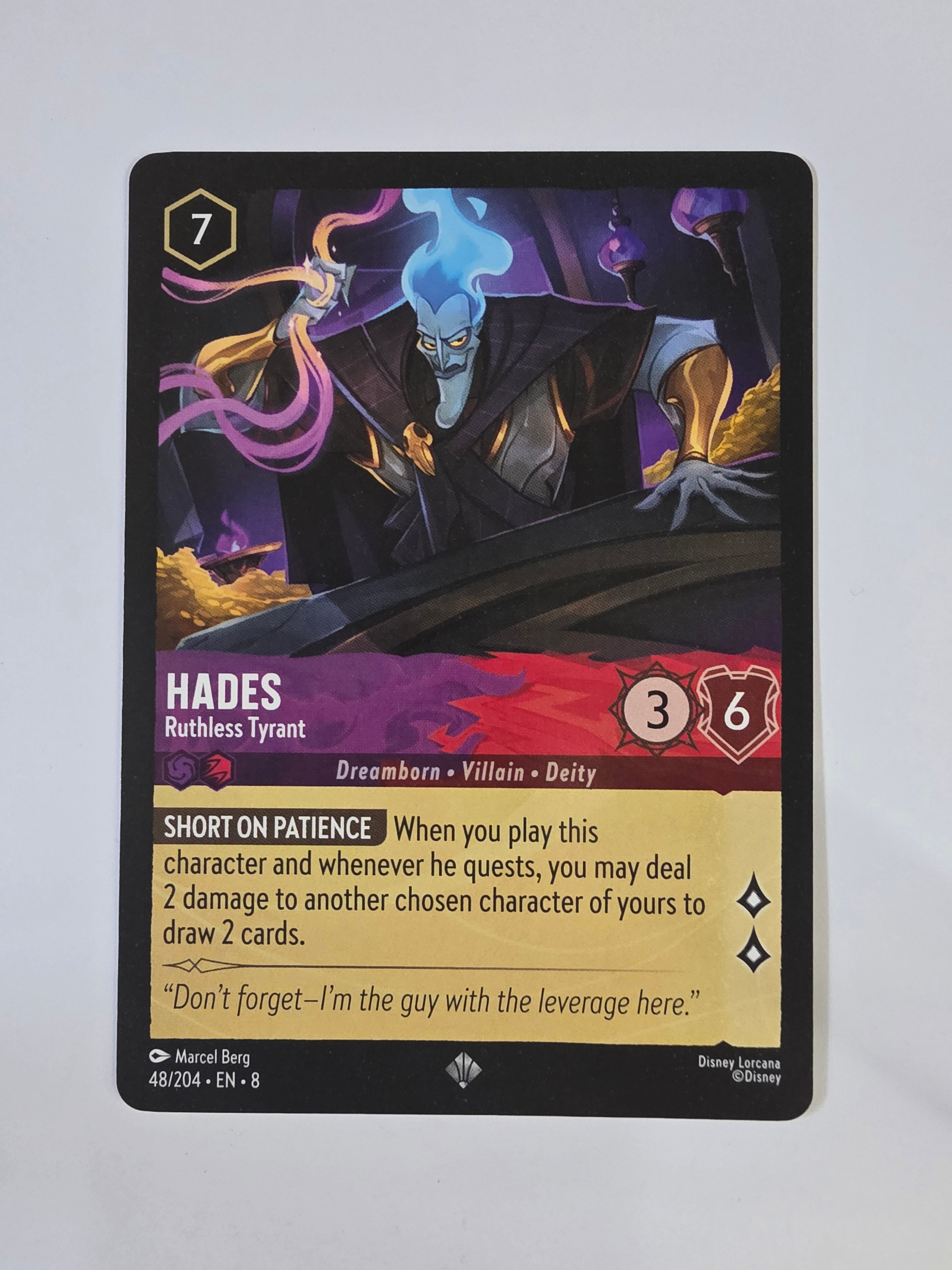 Disney Lorcana Reign of Jafar | Hades Ruthless Tyrant | #048 | Super Rare
