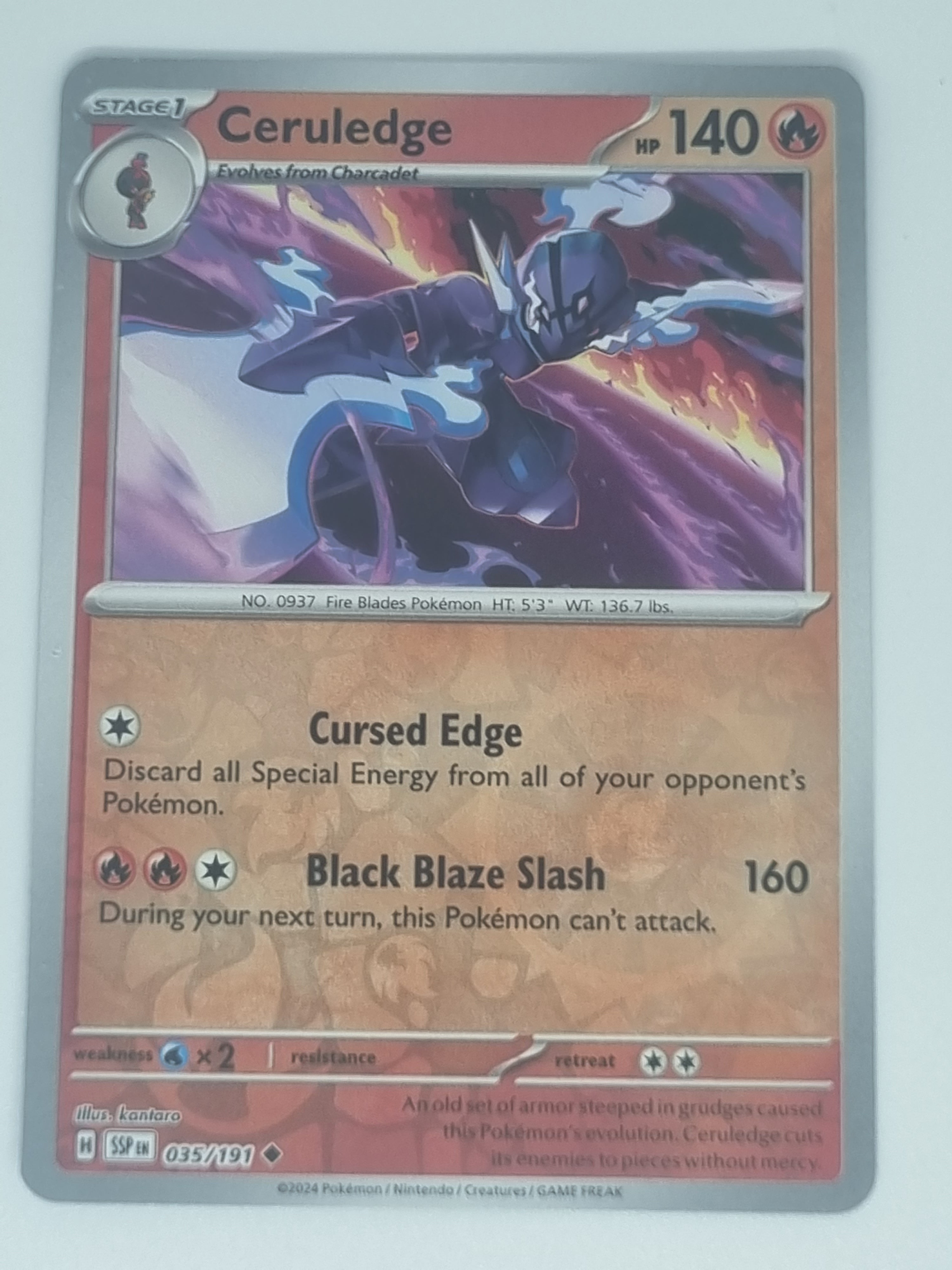 Pokemon TCG - Surging Sparks - #035/191 - Reverse Holo - Ceruledge - Uncommon