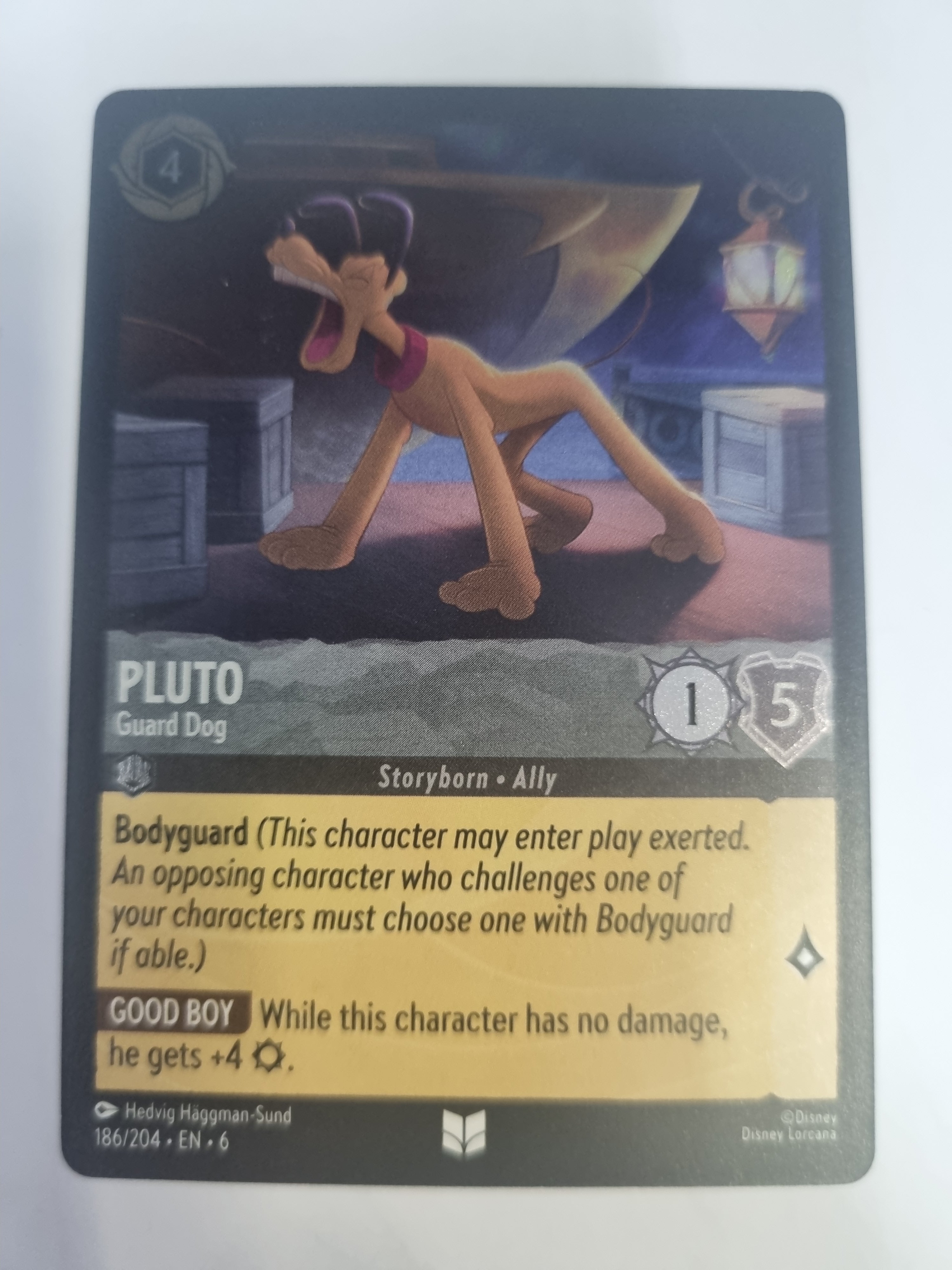 Lorcana Azurite Sea - COLDFOIL - Pluto - Guard Dog - #186/204 - Uncommon