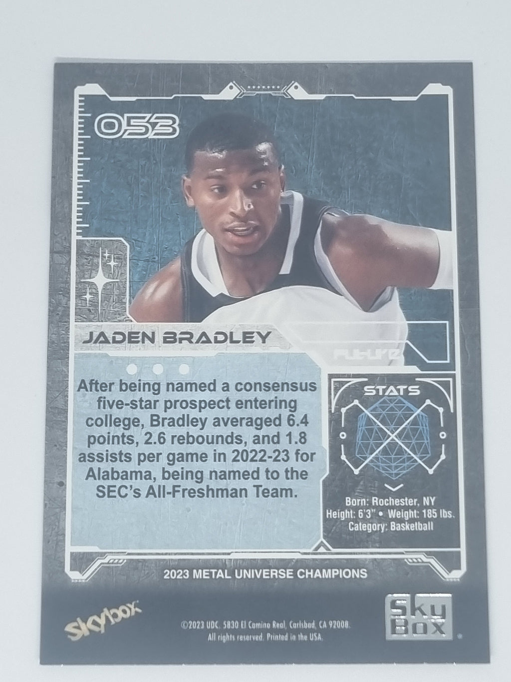 2023 Skybox Metal Universe Champions - #053 - Jaden Bradley
