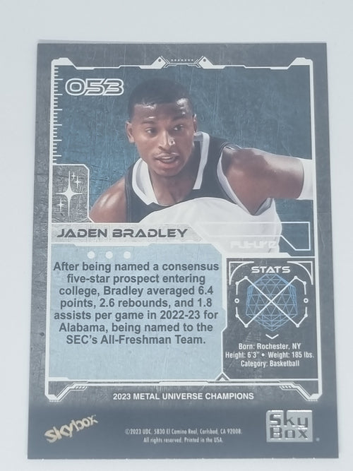 2023 Skybox Metal Universe Champions - #053 - Jaden Bradley