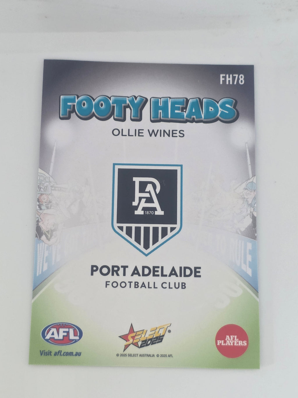 AFL Footy Stars 2025 | Footy Heads | #FH78 | O. Wines | Port Adelaide