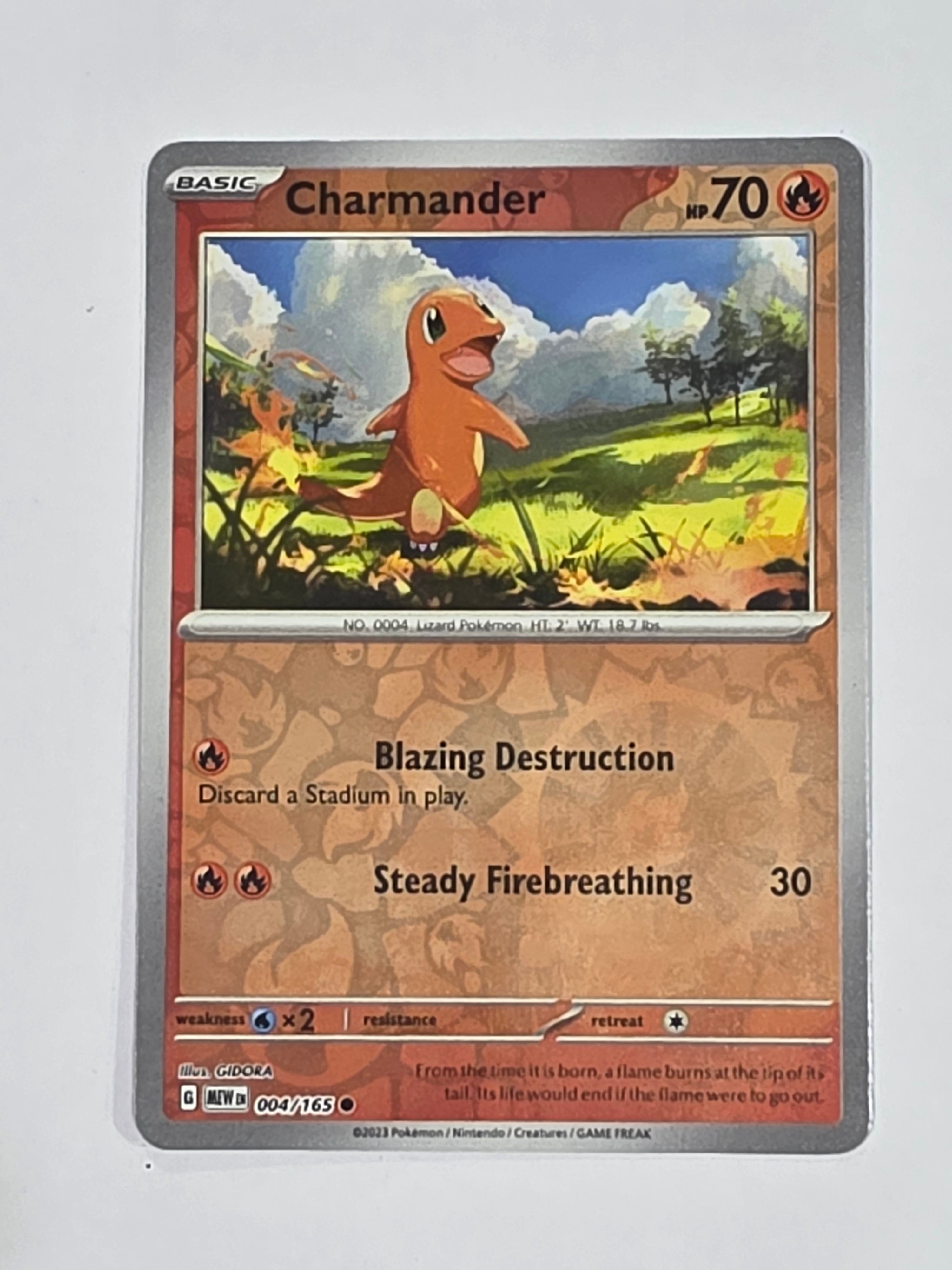 Pokemon TCG - Pokemon 151 - #004/165 - Reverse Holo - Charmander - Common