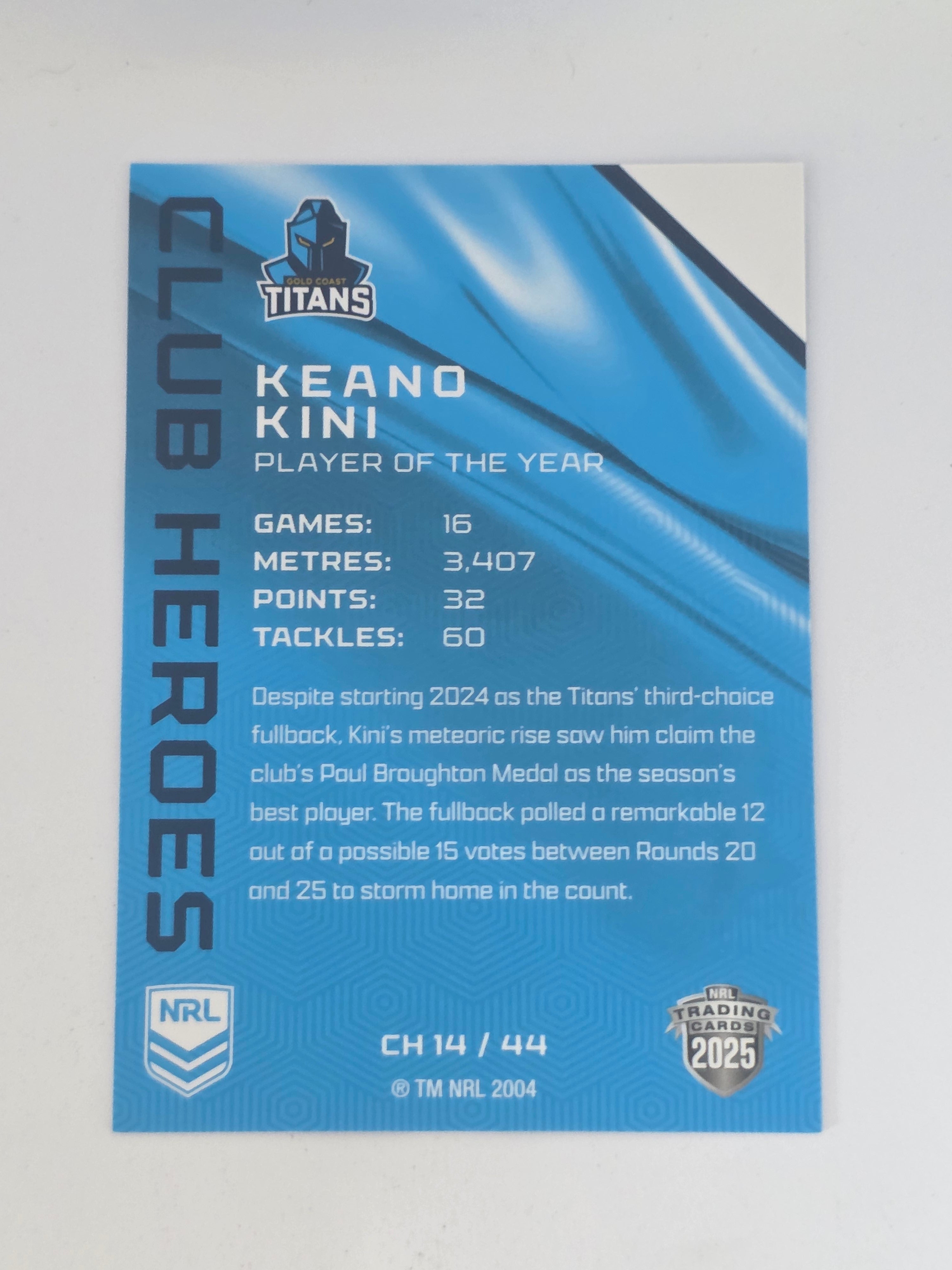 NRL 2025 Traders | Club Heroes | #CH14 | Keano Kini | Titans