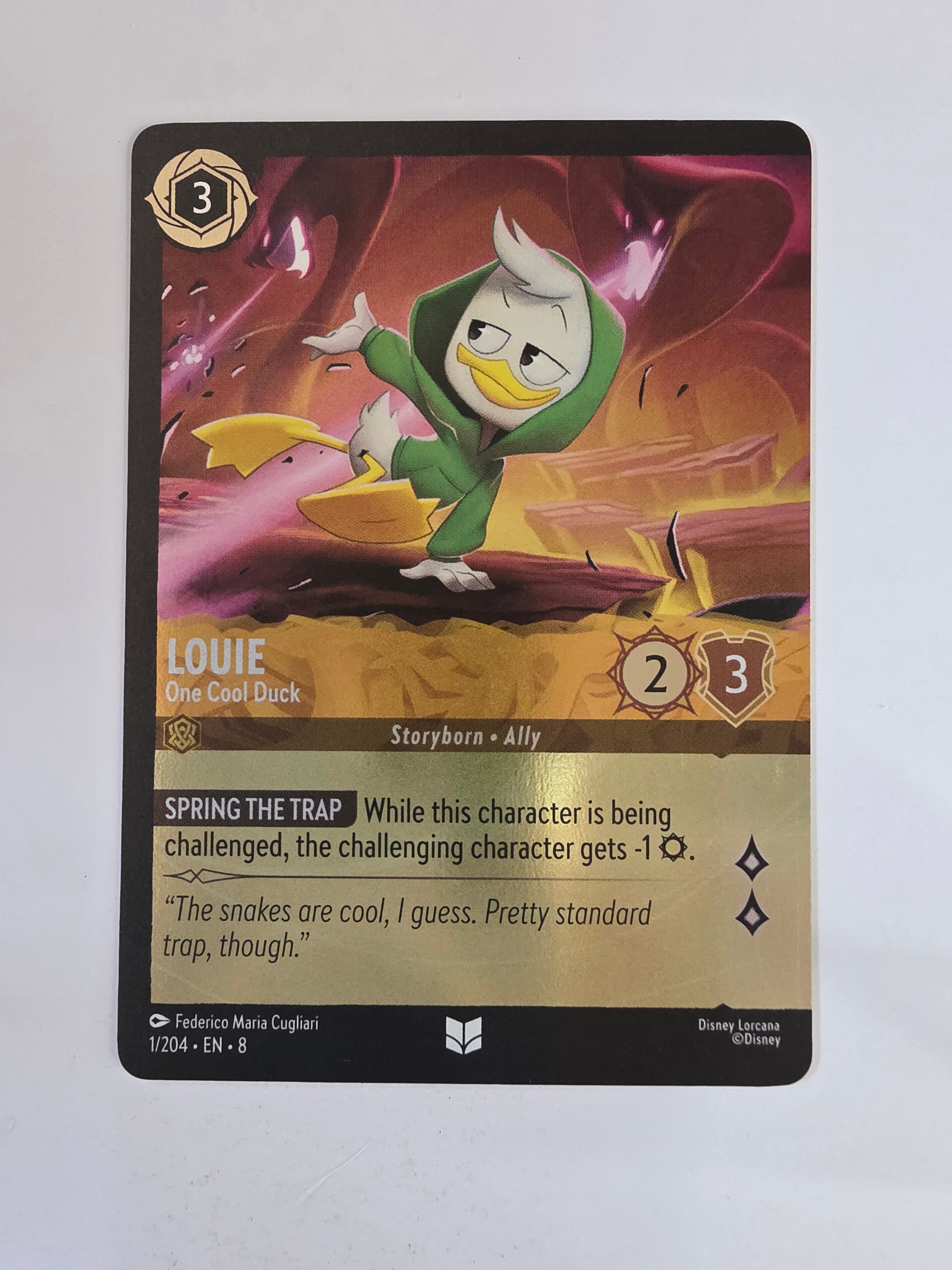 Disney Lorcana Reign of Jafar | Coldfoil | Louie One Cool Duck | #001| Uncommon