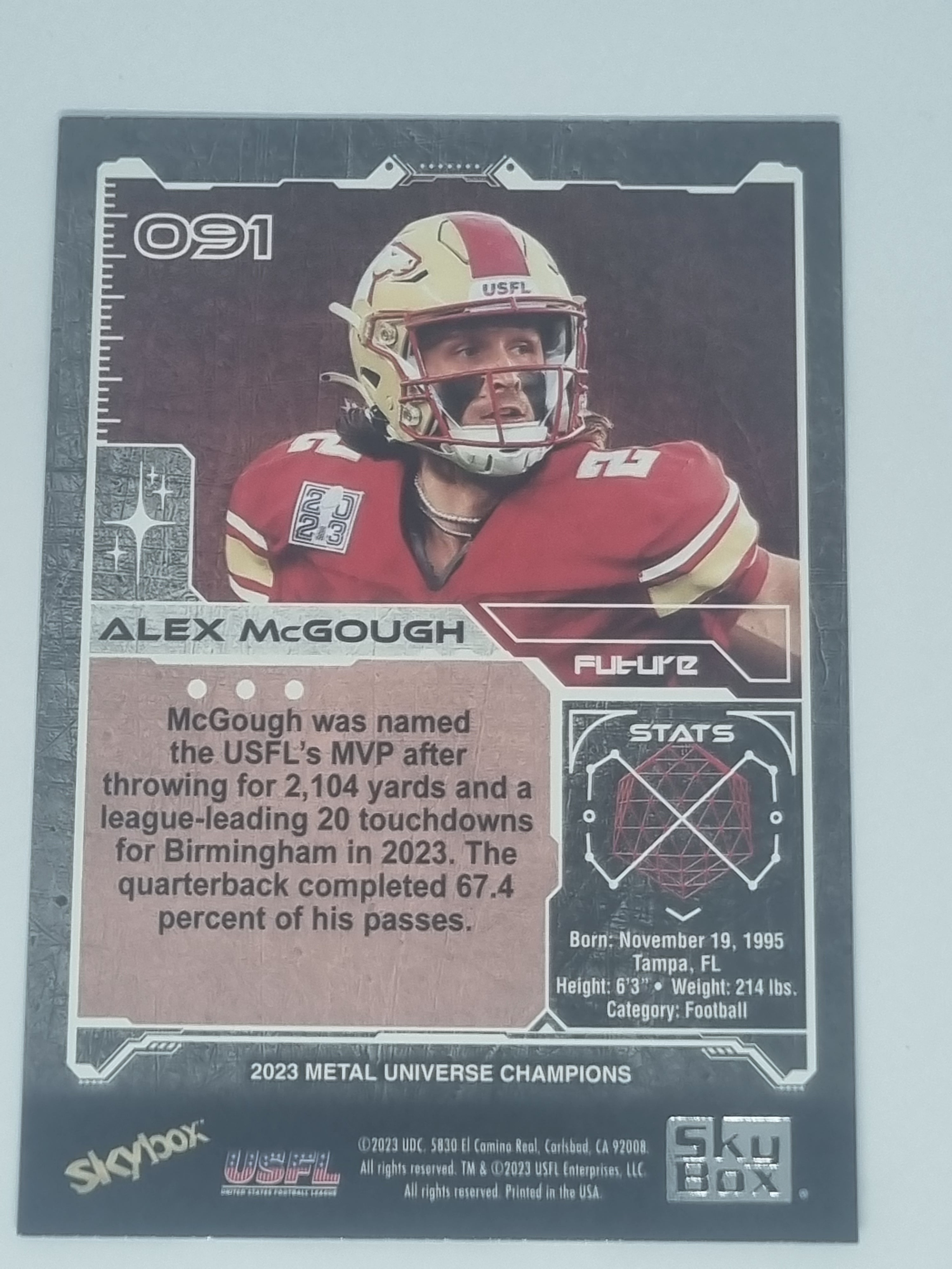 2023 Skybox Metal Universe Champions - #091 - Alex McGough