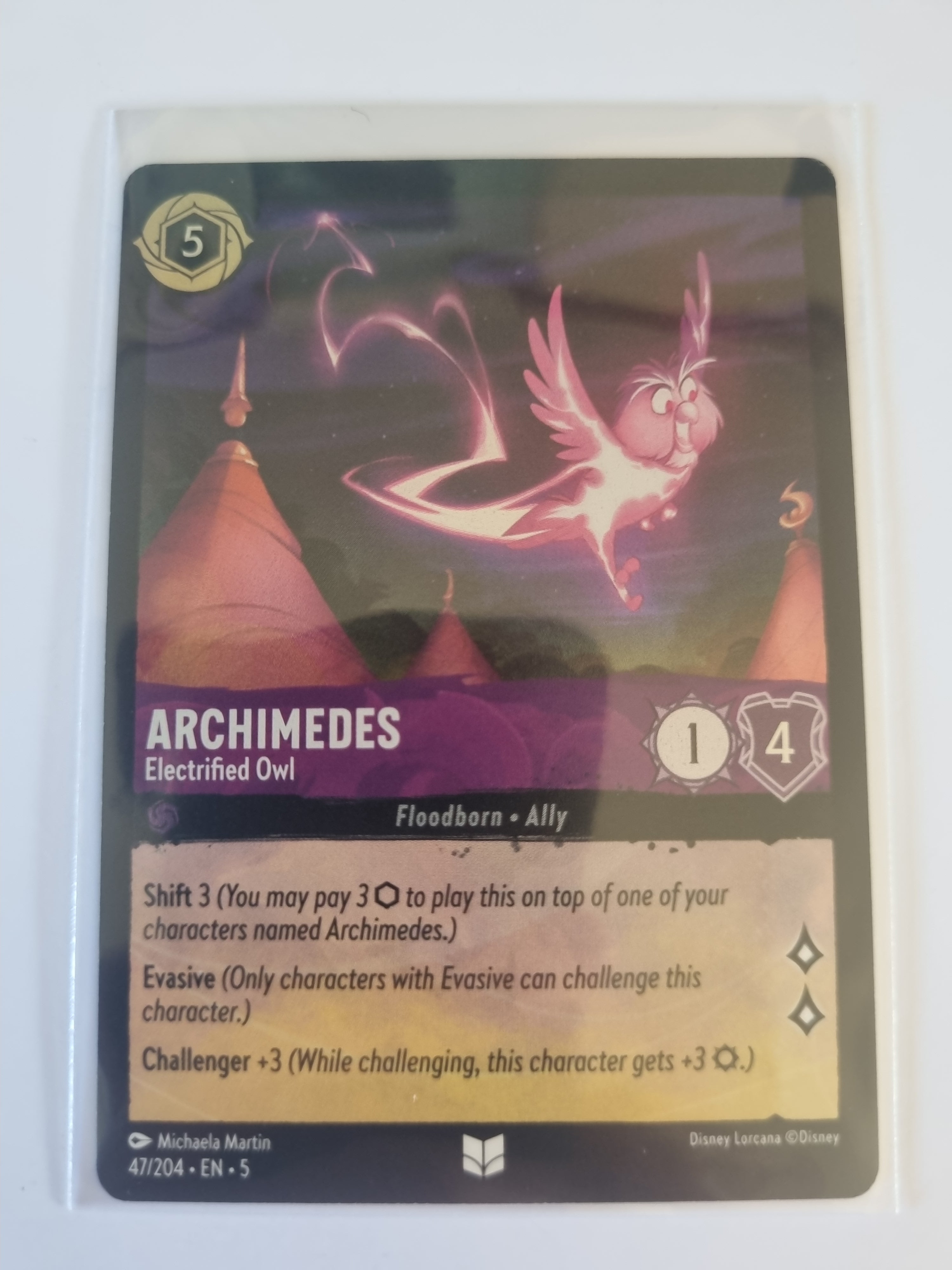 Shimmering Skies - Coldfoil - Archimedes - Electrified Owl - 47/204 - Uncommon