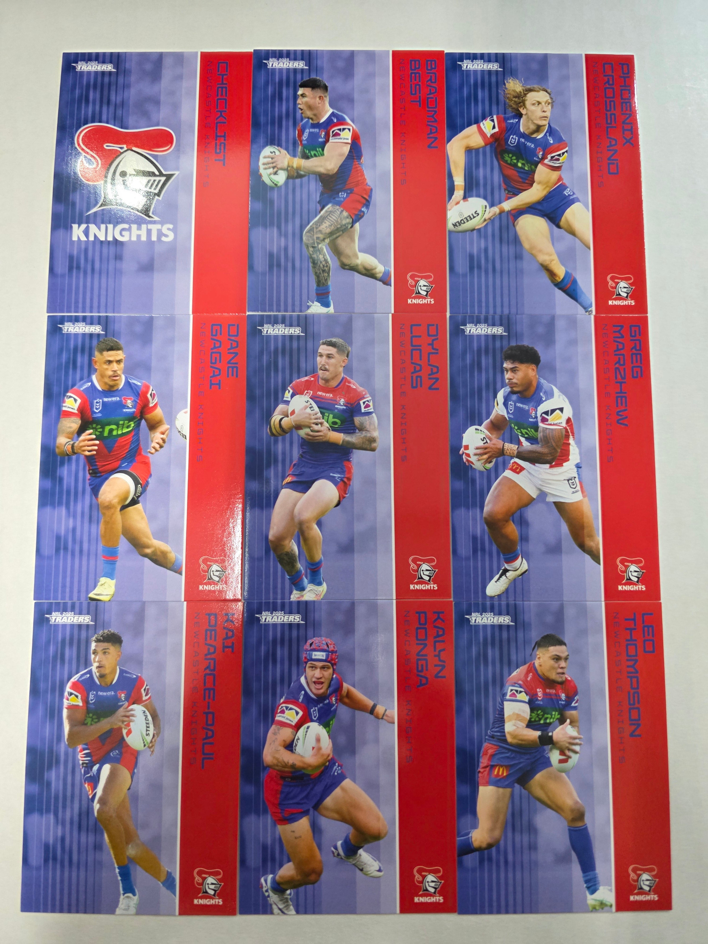 NRL 2025 Traders - Base Team Set 9 Cards - Knights